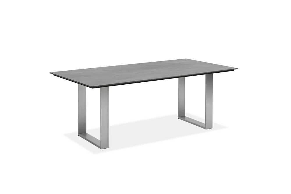 Niehoff Tisch Noah Gestell Edelstahl Gebrstet Tischplatte HPL Beton