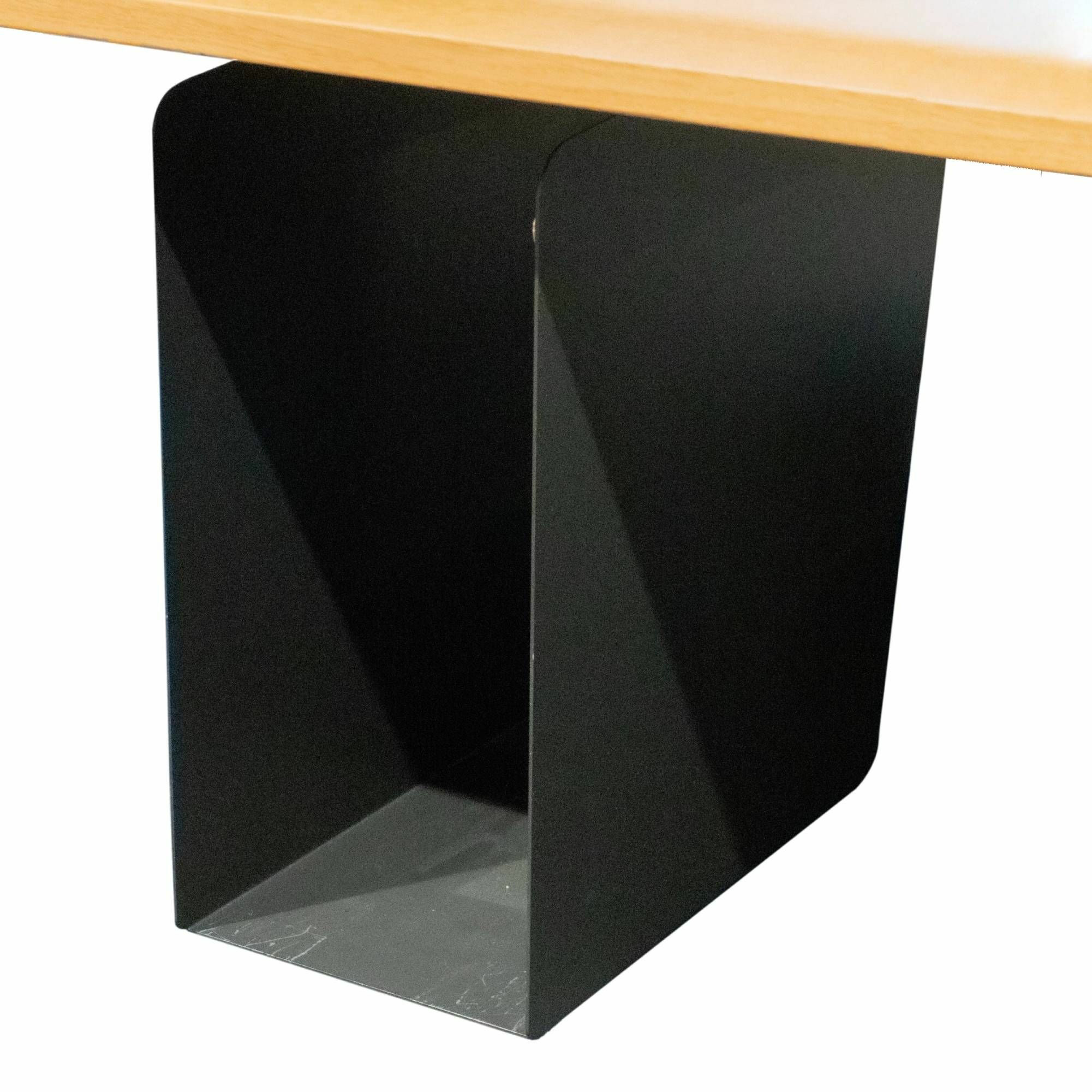 Arbeitsplatz Joyn Tischplatte Furnier Eiche Hell Füsse Aluminium Struktur Beschichtet Basic Dark