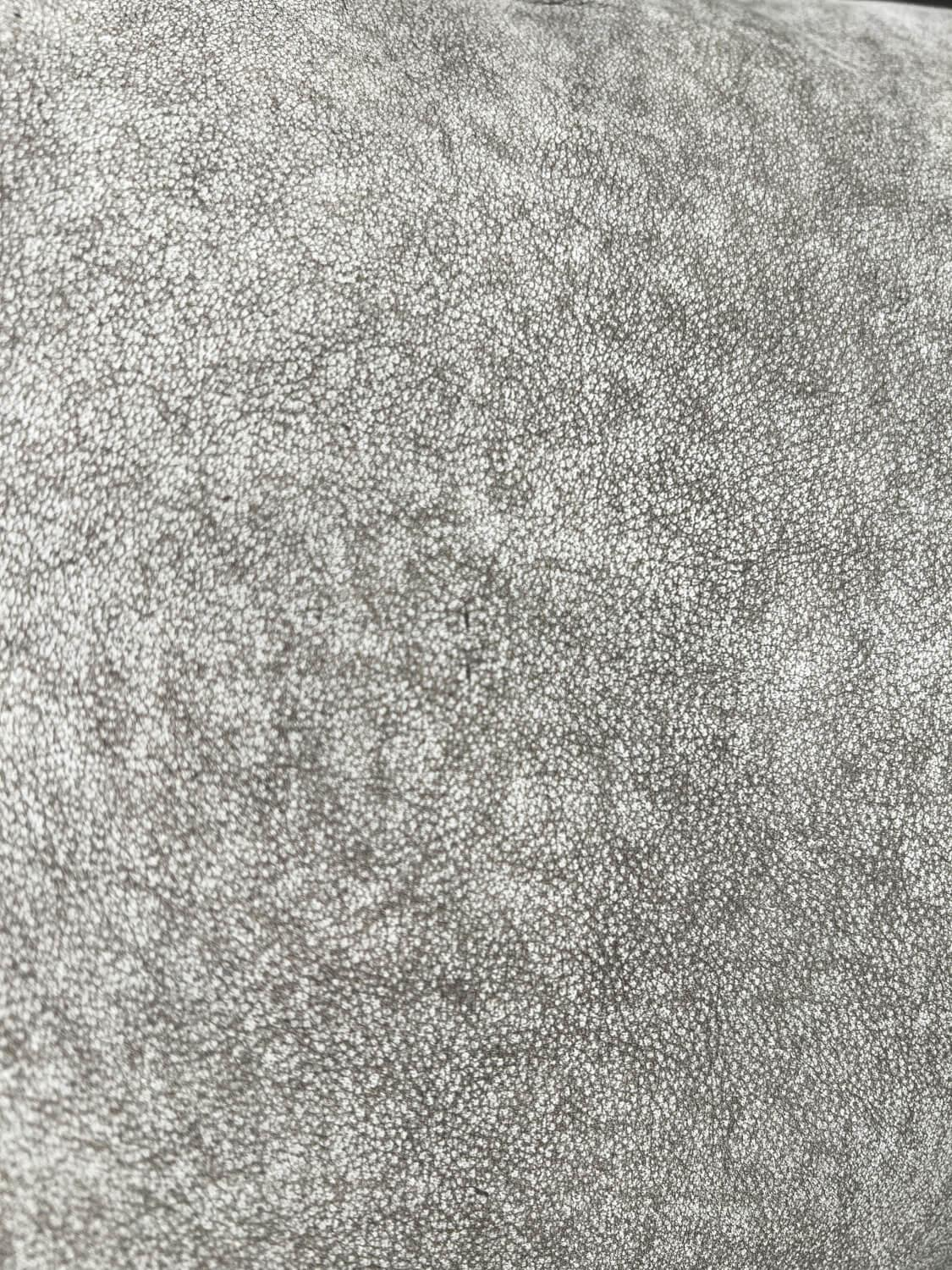 Bullfrog - Sessel Charles Leder Crazy Nubuk Beige Grau 2510 41 Platte Rund Schwarz Matt Pulverbeschichtet Inklusive Nackenkissen - 7