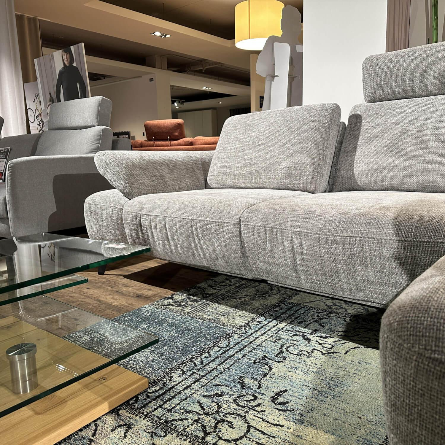 Comfort Republic - Ecksofa Theodor Stoff Renegade 149 Steel Grau Metallfuß Schwarz Mit Motorischer Verstellung - 3