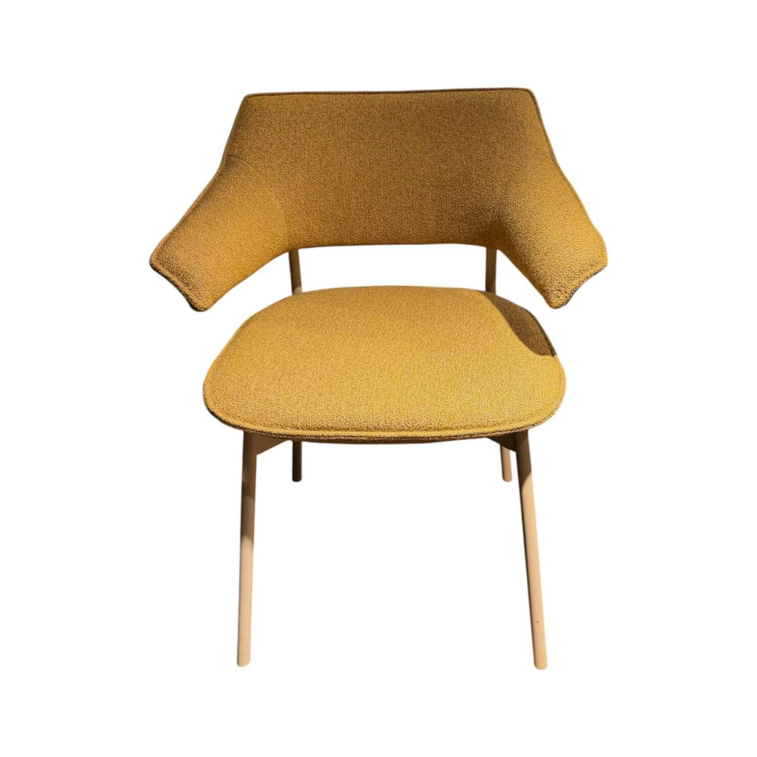 himolla - Armlehnstuhl Dining 1471 Stoff 20 Q2 Eden Patchouli Gelb Gestell Metall Beige Pulverbeschichtet - 1