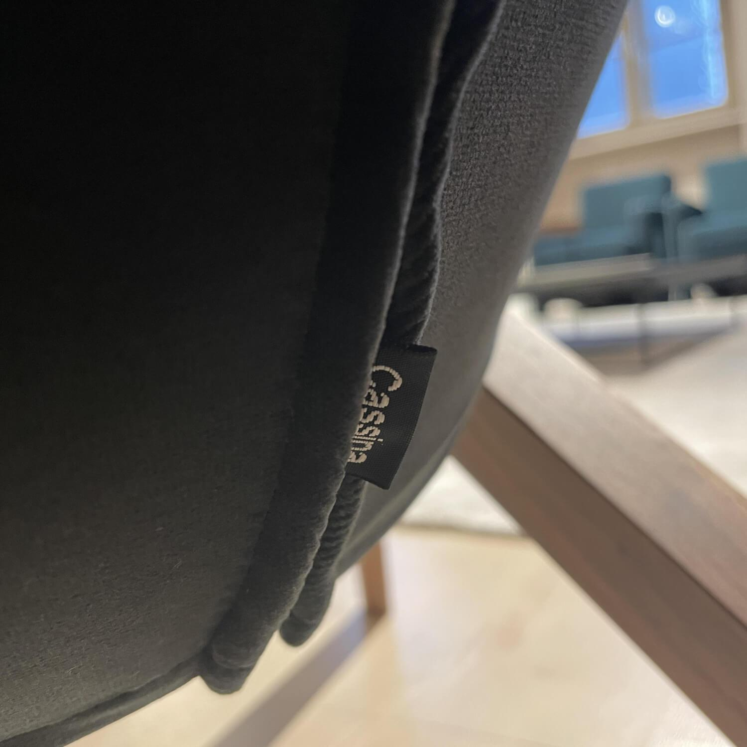 Cassina - Sessel P22 Mit Ohren Bezug Ortigia Cactus Basis Amerikanischer Nussbaum Inklusive Hocker - 3