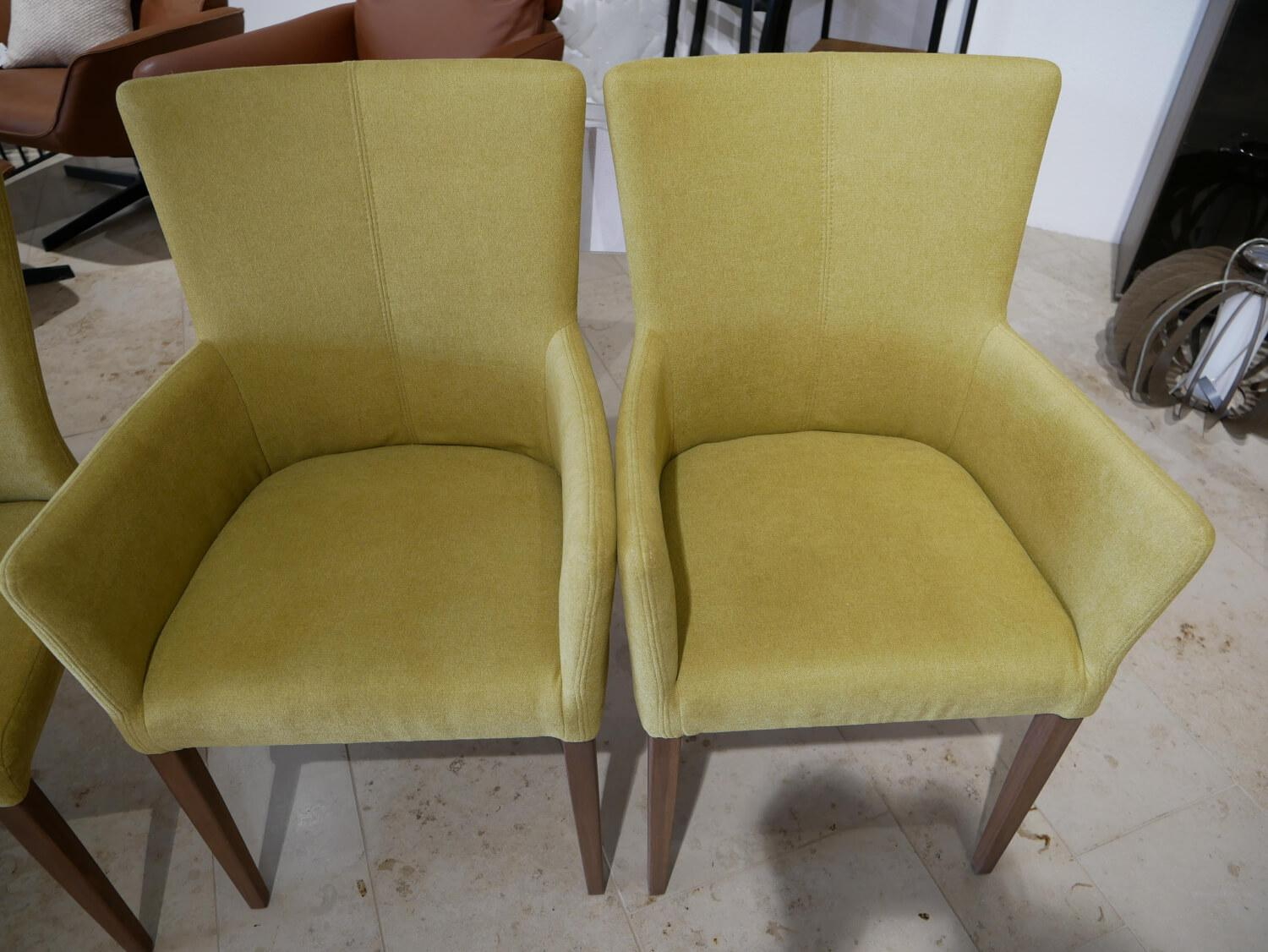 Carega Design - 4er-Stuhlset Salma Stoff Mine Pistacio 52 Grün Gelb - 5