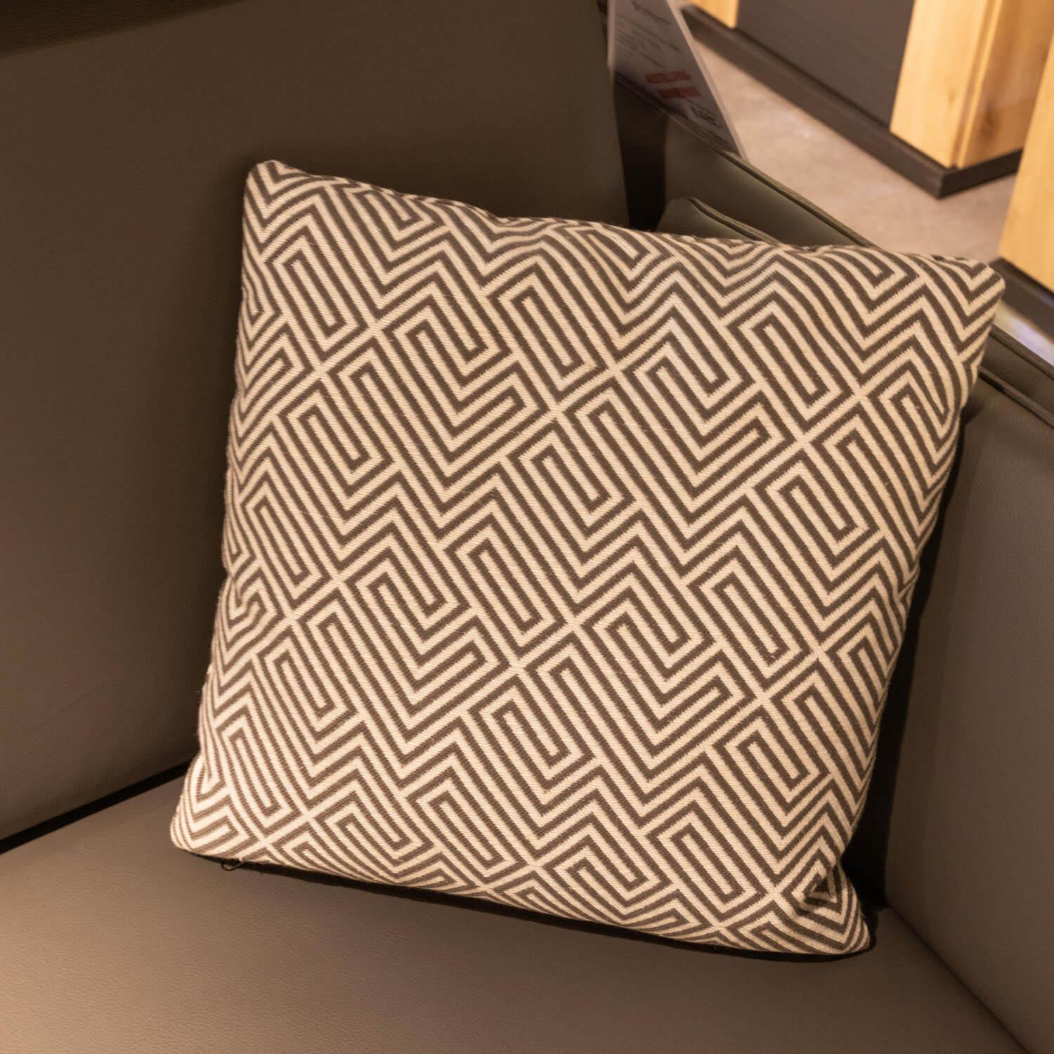 Modulmaster - Wohnlandschaft MM PN1080 Leder Torro Anthrazit Fuß Metall Alufarbig Silber Mit Kissen Und Anstellhocker - 5