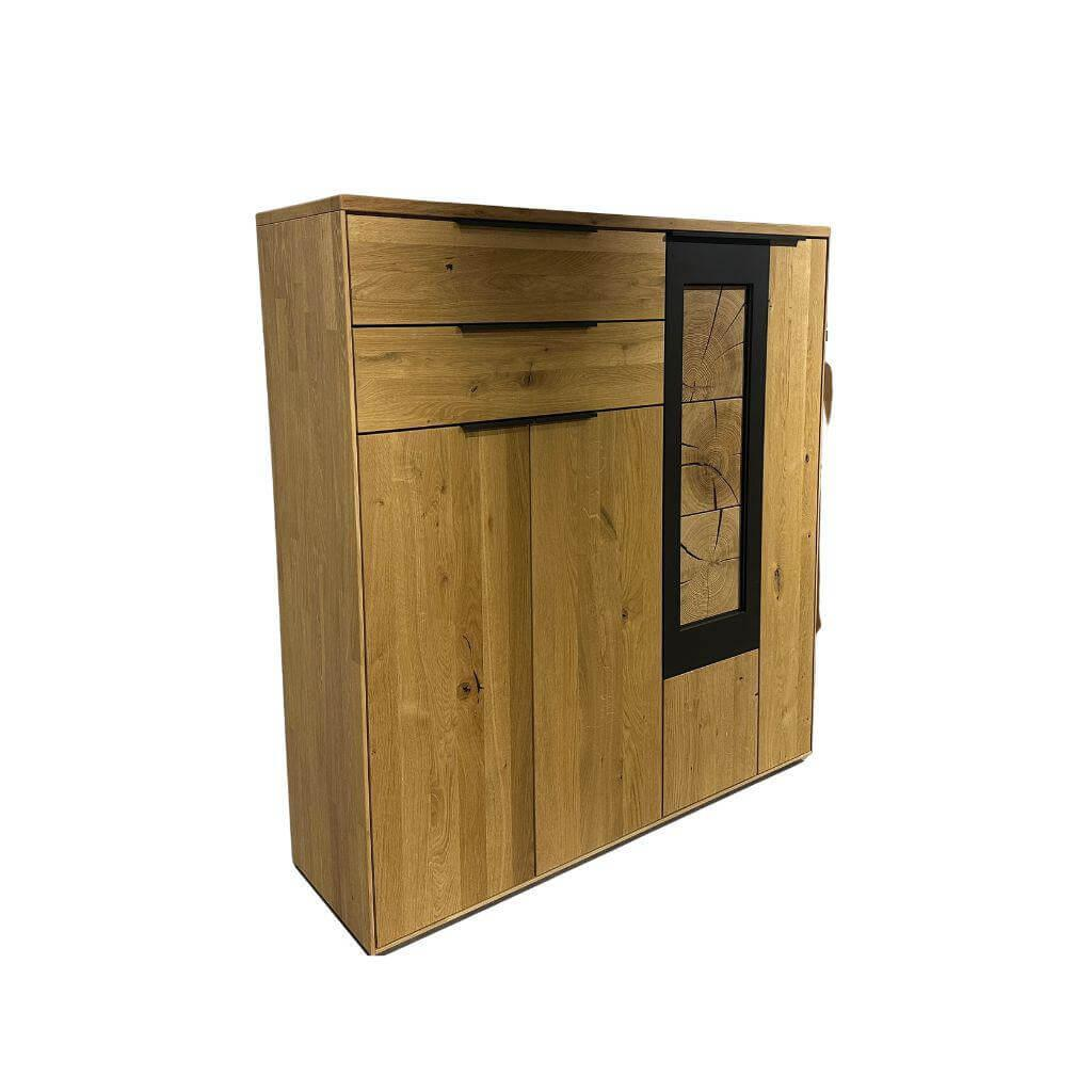 Wöstmann - Highboard Cortona Wildeiche Massiv Soft Gebürstet Inkl. Beleuchtung - 1