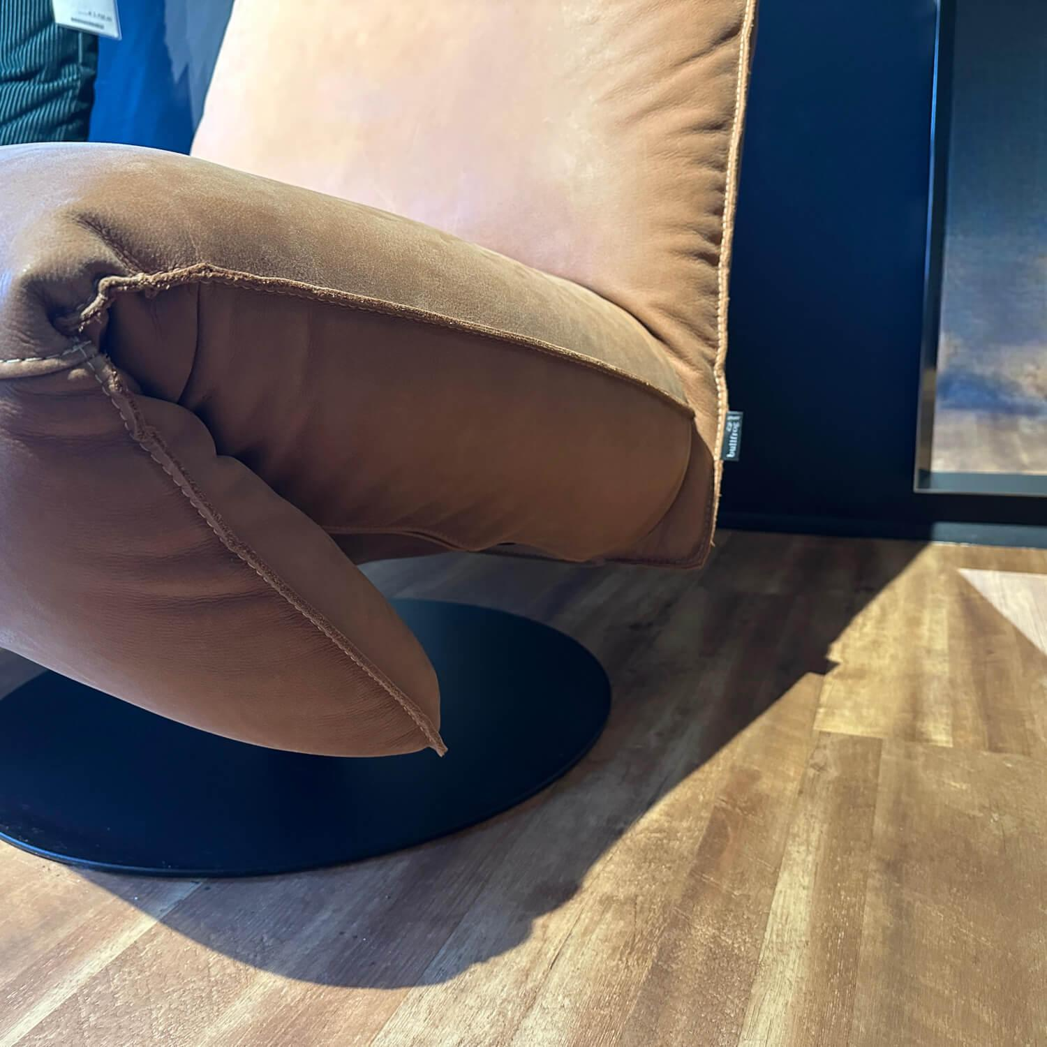 Bullfrog - Drehsessel Leder Oasis Tabak 2100 26 Braun Gestell Schwarz Matt Pulverbeschichtet - 3