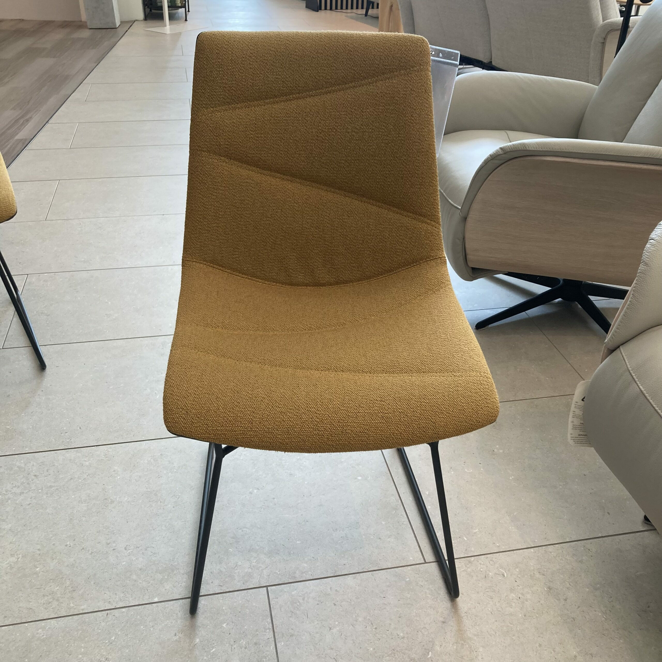 Wimmer - Stuhlgruppe Wieck Stoff Ocean Und Q2 Ocean Orange Und Gelb Gestell Metall Schwarz - 5