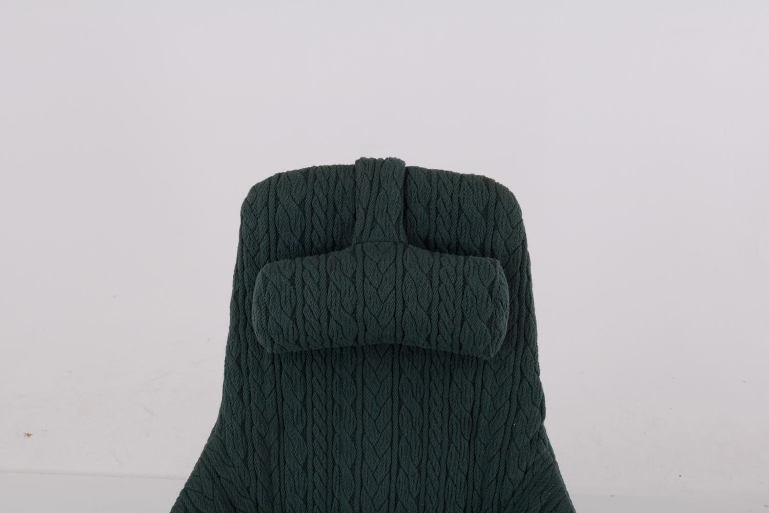 Werther - Sessel Sola Stoff Cricket Reed K5232 01 Grün Füße Holz Schwarz Inklusive Nackenkissen - 2
