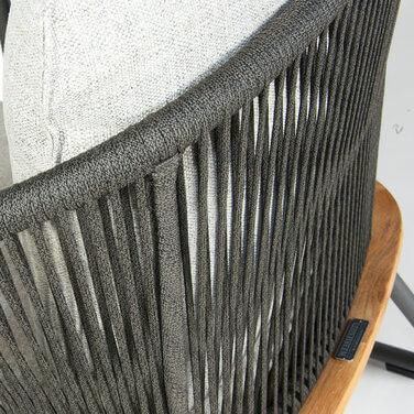 Weishäupl - Loungesessel Denia Outdoor Stoff Ambra Pebble Geflecht Und Gestell Anthrazit - 4
