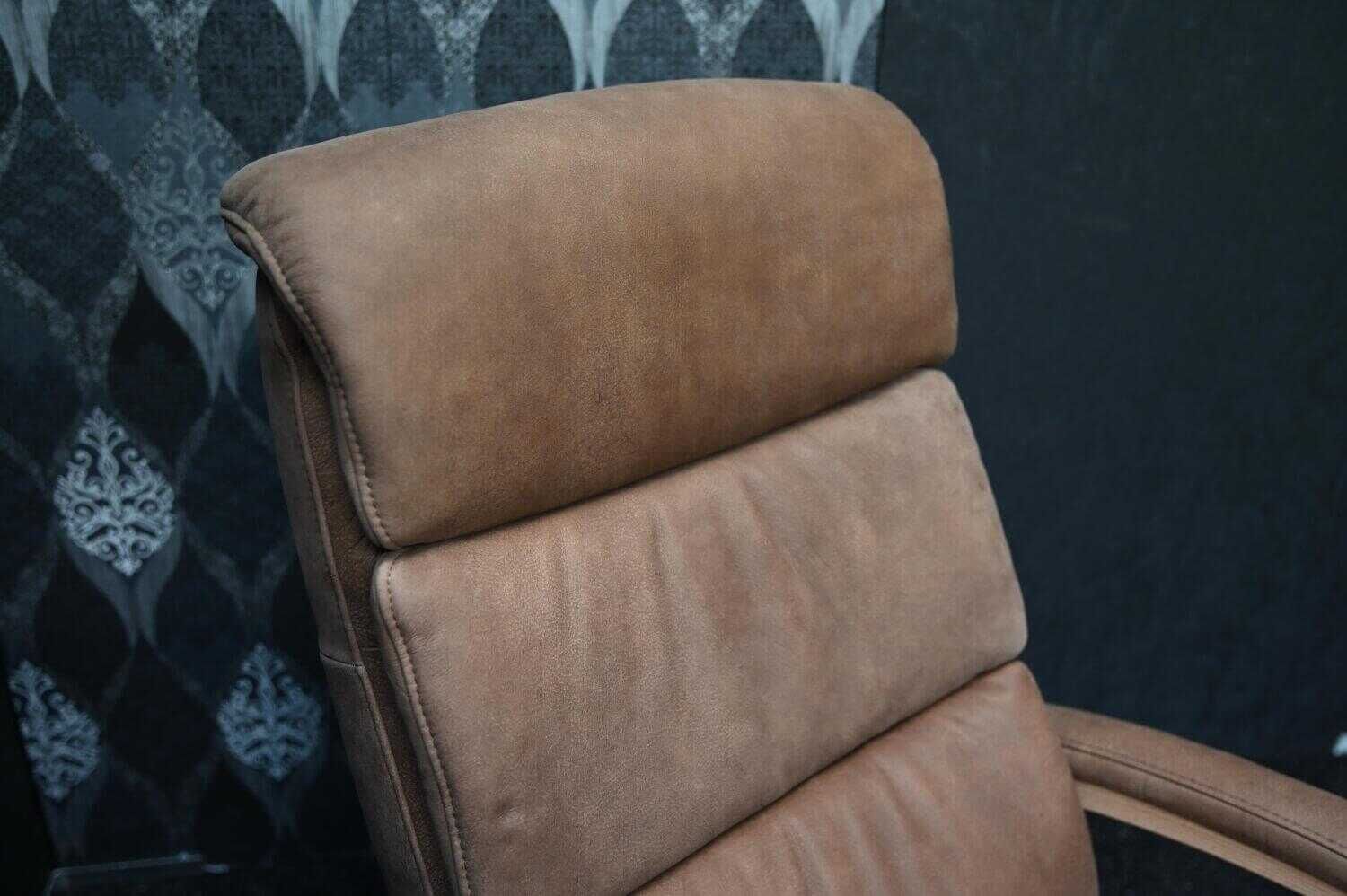 Hukla - Relaxsessel Holly Leder Aurelia Chai Drehteller Eiche Bianco mit Elektrischer Relaxfunktion - 4