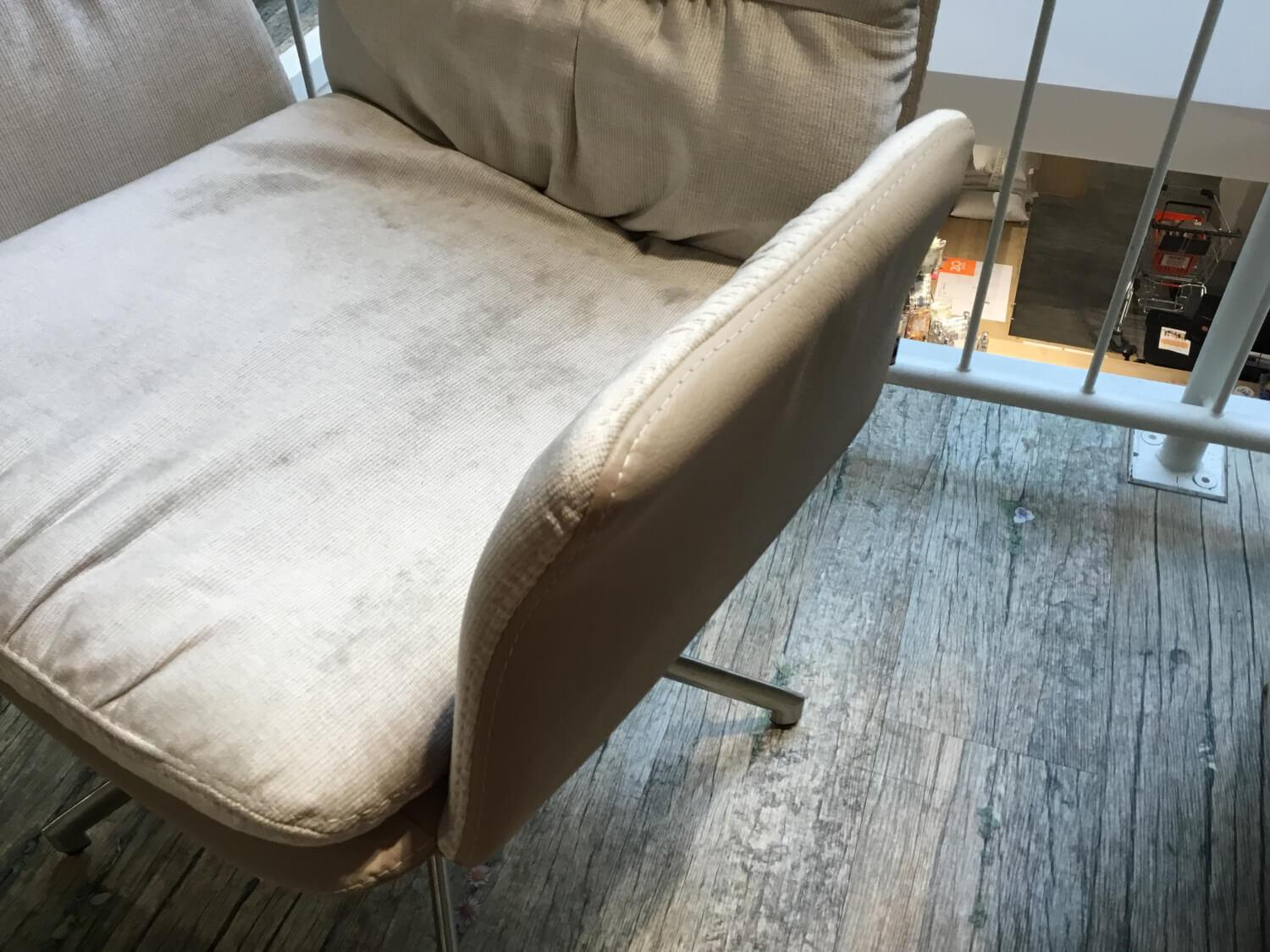 WK Wohnen - 4er Set Armlehnstuhl WK 707 Innen Stoff JAB 2 WK2100472 Beige Außen Leder Toledo Mastic Beige Gestell Edelstahl - 5