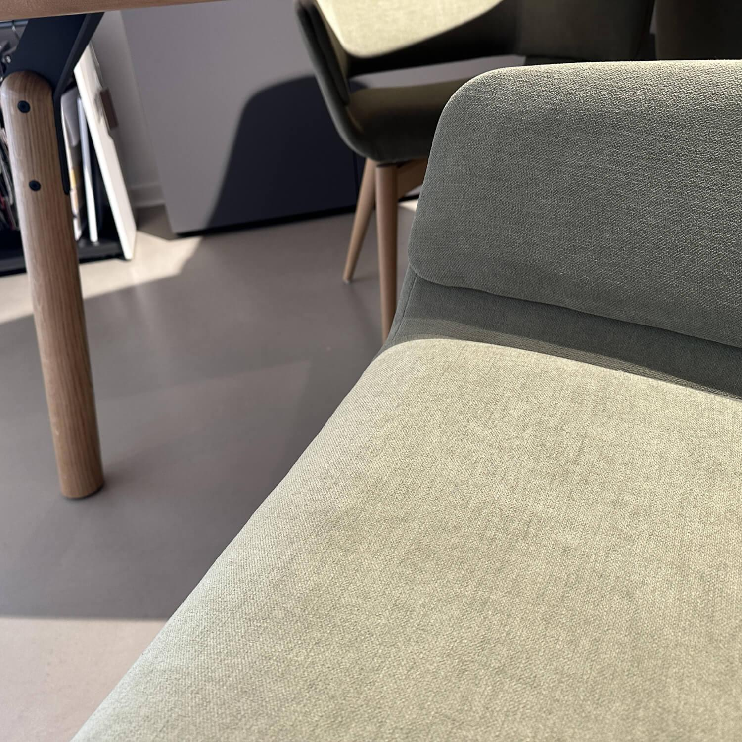 Mobitec - Essgruppe Trinity Lotus Platte Eiche Astig Geölt Bezug Stoff Mystic 72 Khaki Grün - 2