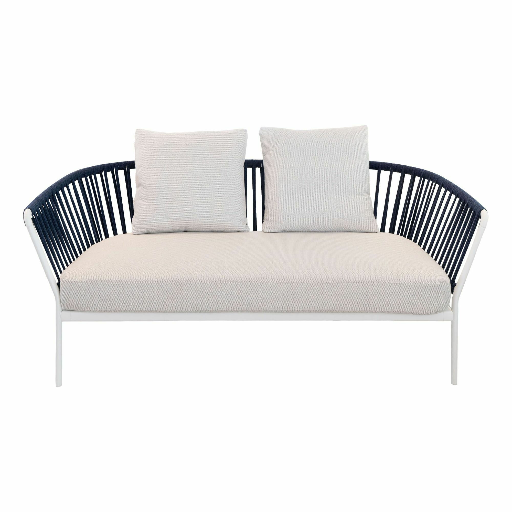 Fast - Sofa Ria Geflecht Rope Ocean C07 Lopi Marble Gestell Aluminium Weiß - 1