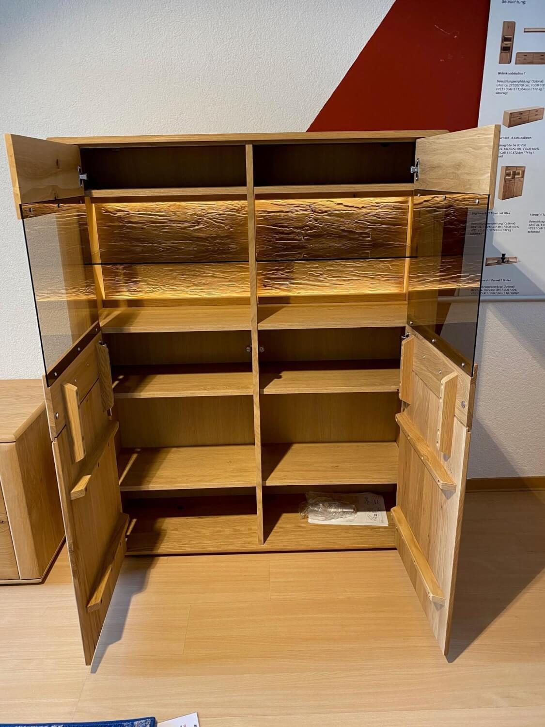 MCA Furniture - Highboard Modell Alento Ast-Balkeneiche - 4