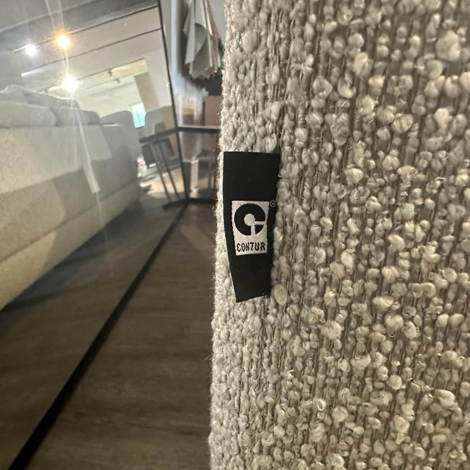 Contur - Ecksofa Cuneo 120 Kubisch Stoff 56 30 Universe 019 Greige Grau Beige Mit Verdeckten Gleitern Inklusive 2 Kissen - 4