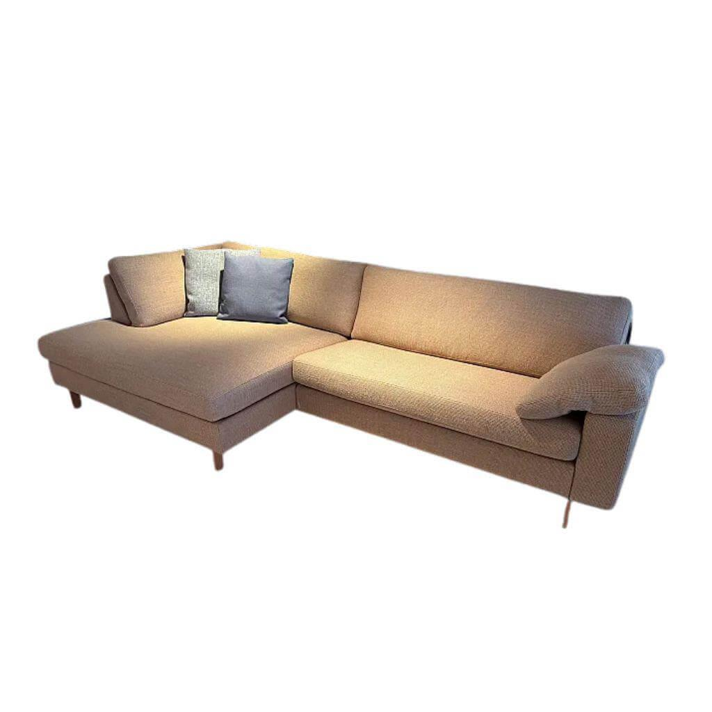 COR - Ecksofa Conseta Stoff 8186 Aprikose Rosa Orange Gestell Metall Rosa Orange - 1