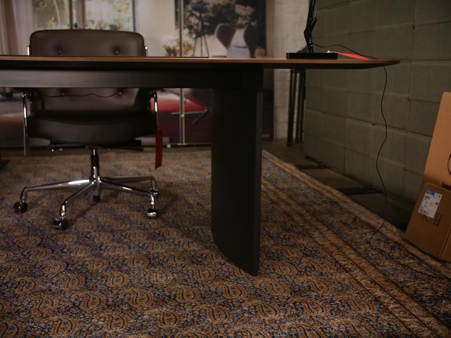 Walter Knoll - Keypiece Communication Desk Nussbaum Höhenverstellbar Mit Leder Ein- Und Auflagen - 7