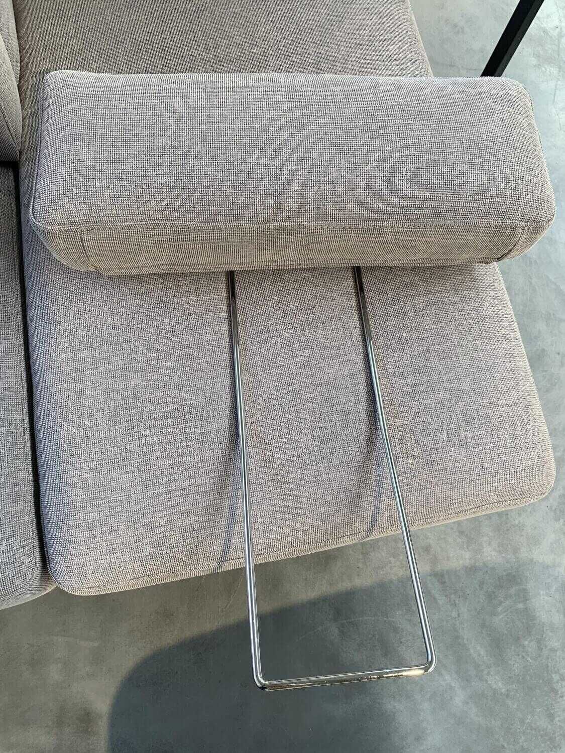 Wima - Ecksofa Trento Stoff Grau mit Sitzvorzug - 4