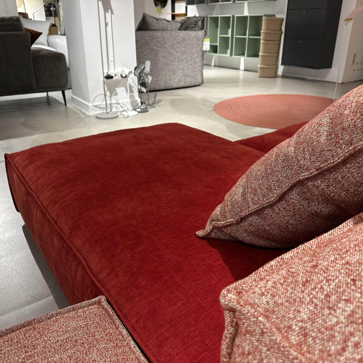 Designwerk - Polstergruppe Dido Stoff Earth Strawberry Rot Und Stoff Natural Apple Rosa Fuß Schwarz Inklusive Kissen - 7