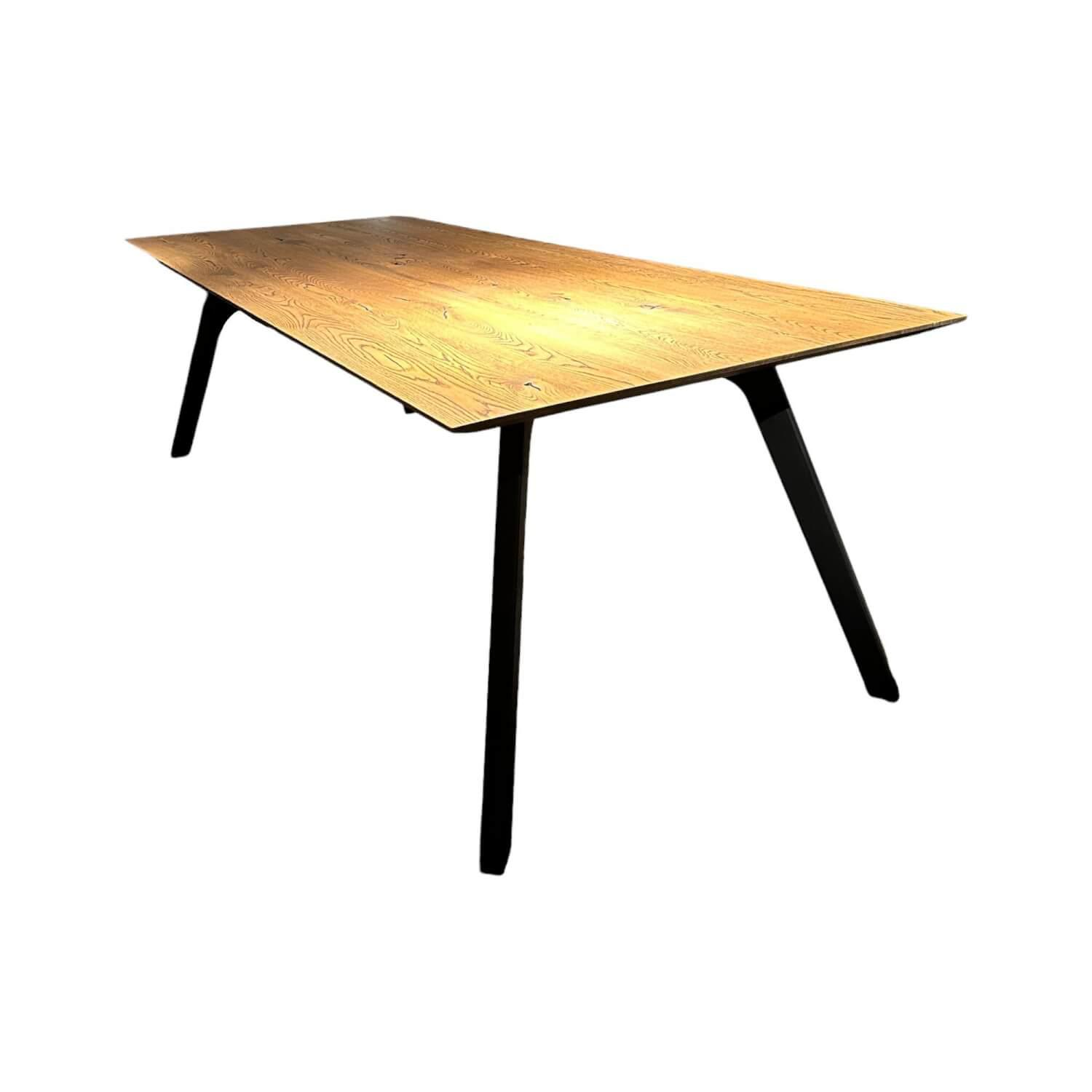 Nouvion - Esstisch Nouvio Platte Eiche 631 Füße Holz Schwarz - 1