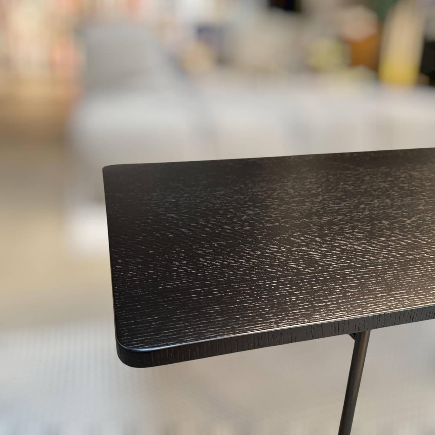 Minotti - Beistelltisch Lelong mit 2 Tischplatten, Platte Marmor Und Eschefurnier, Gestell Metall Pulverbeschichtet Black Coffee Schwarz - 2