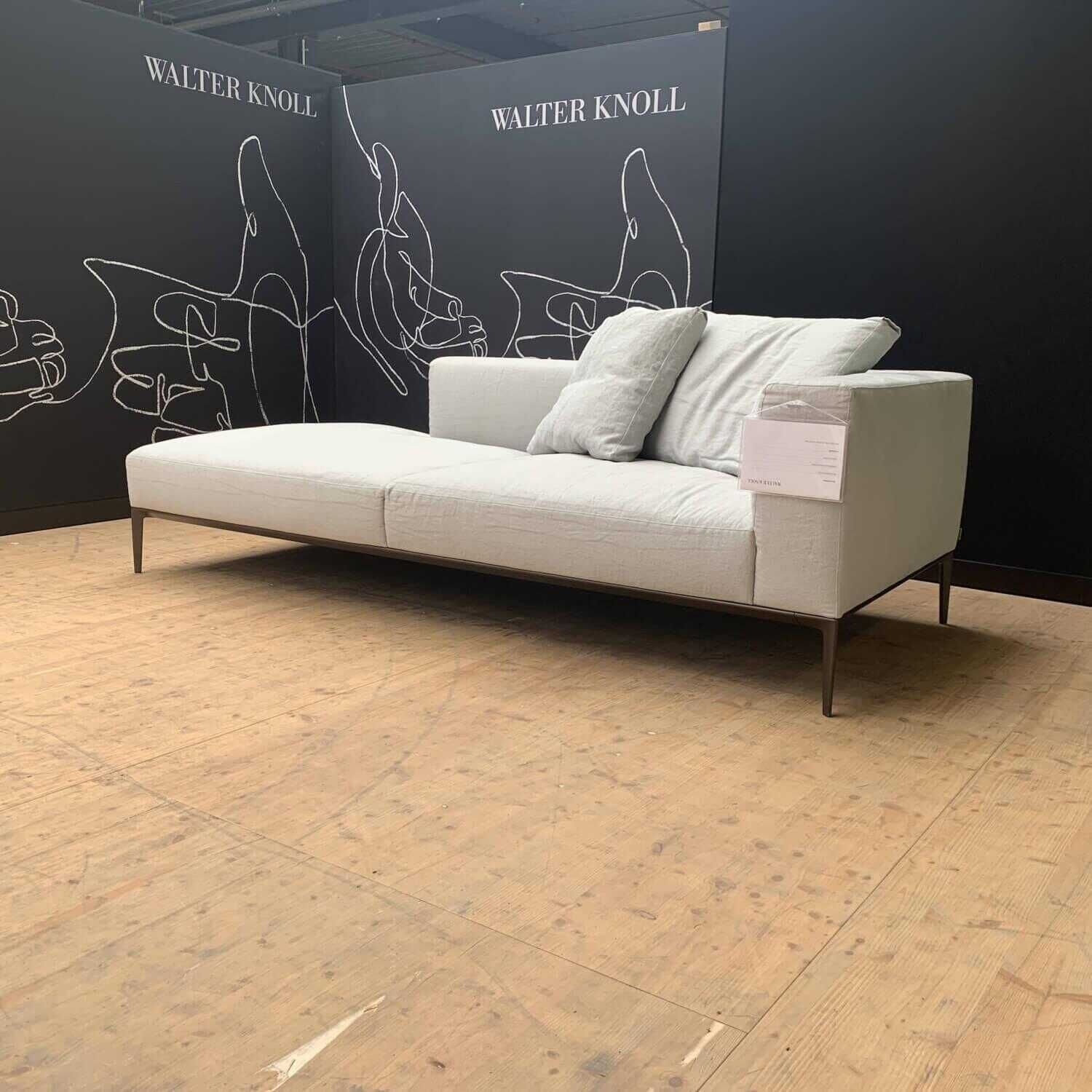Walter Knoll - Sofa Jaan Living Stoff Lino 7707 Shadow Füße Matt Bronze Pulverbeschichtet - 1
