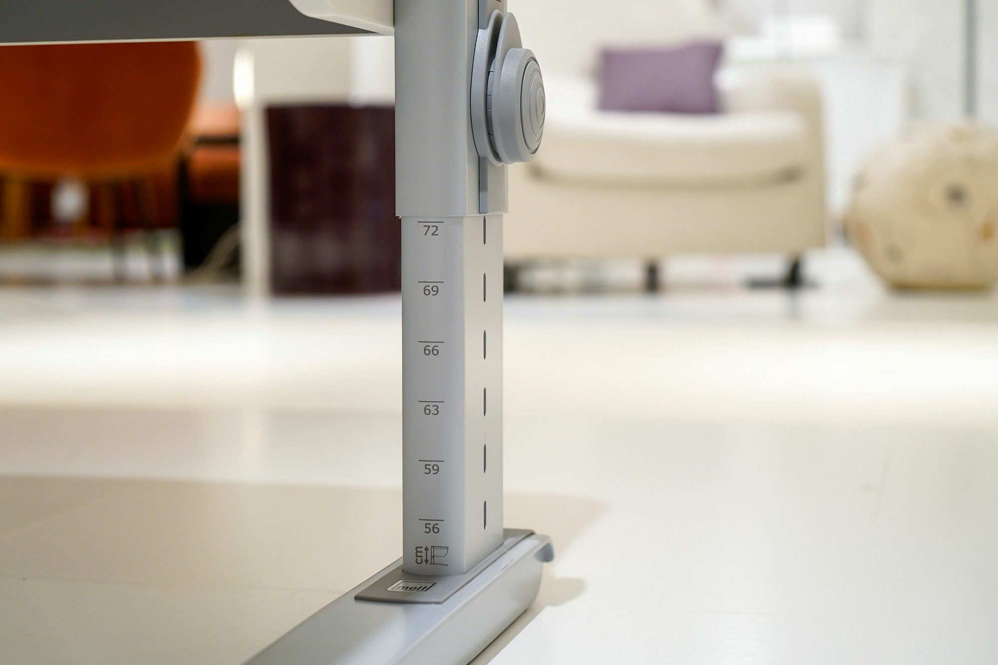 Möller Design - Schreibtisch Winner Korpus Weiß 100 2416 Gestell Classic 100 2418 mit Twin-Box - 6