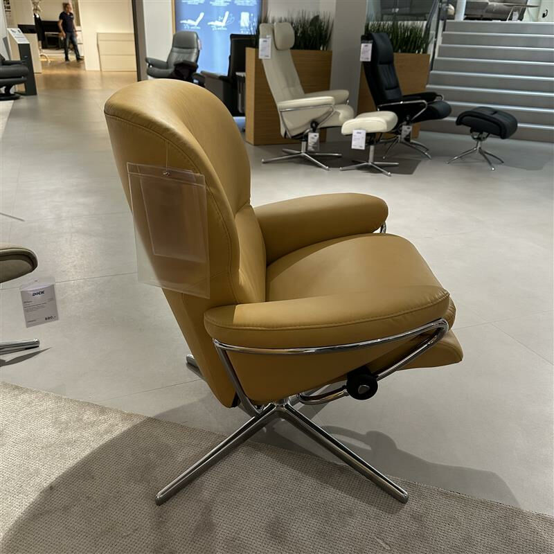 Stressless - Sessel Rome Leder Paloma Honey Gelb Gestell Standard Aluminium - 3