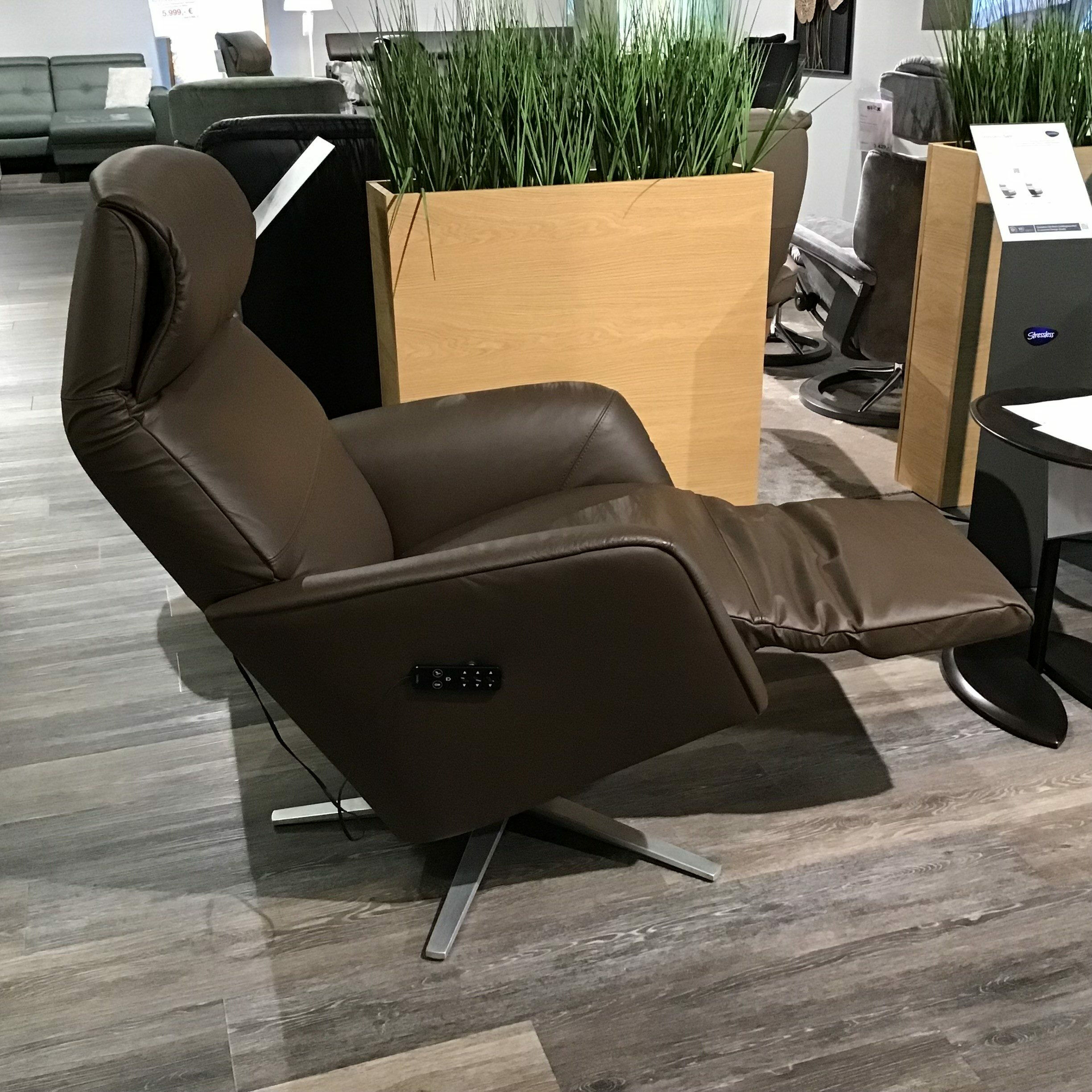 Stressless - Drehsessel Scott Sirius Leder Paloma 094 Chestnut 88 Braun Gestell Aluminium - 5