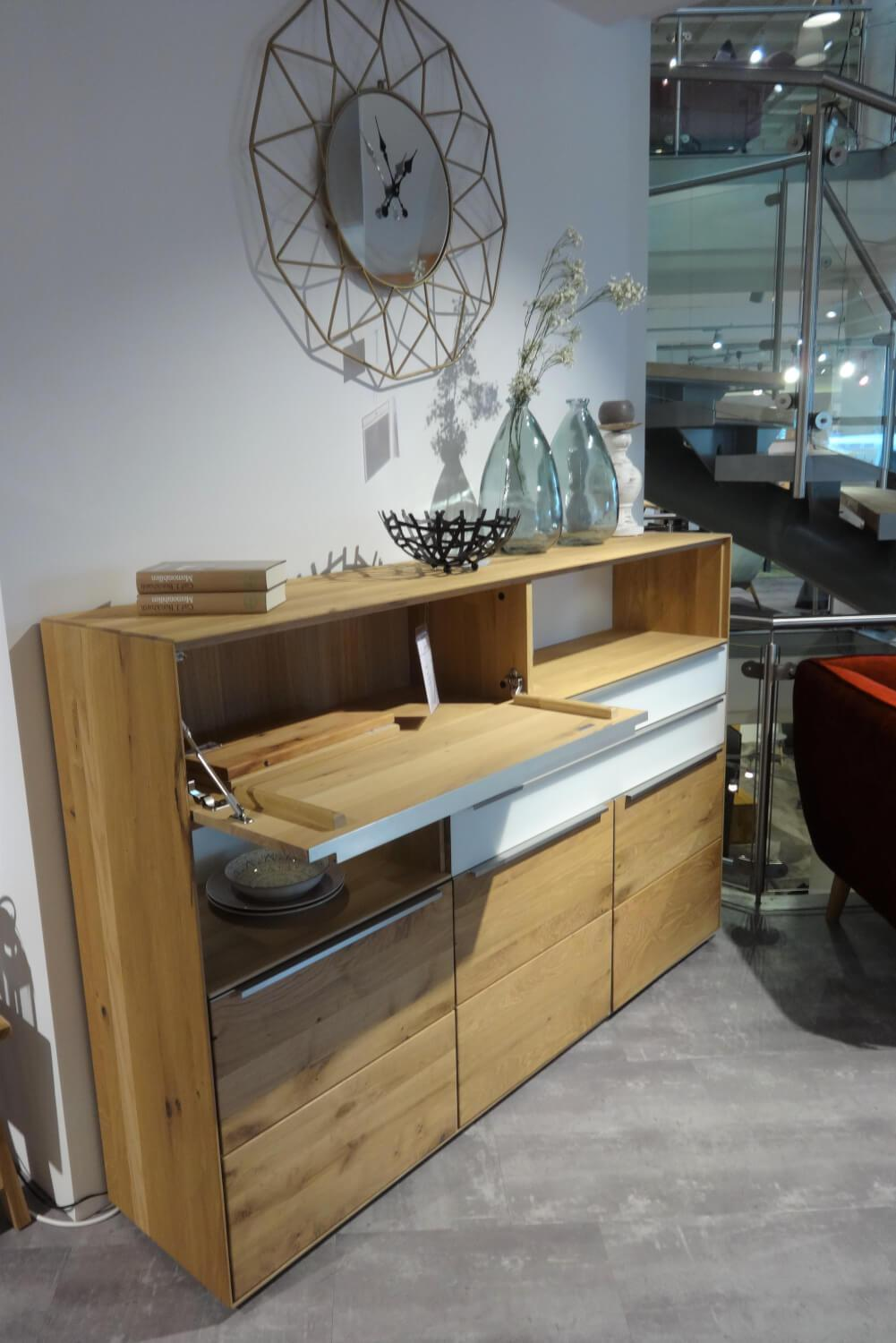 Decker - Highboard Ramos Asteiche Massiv Bianco - 2
