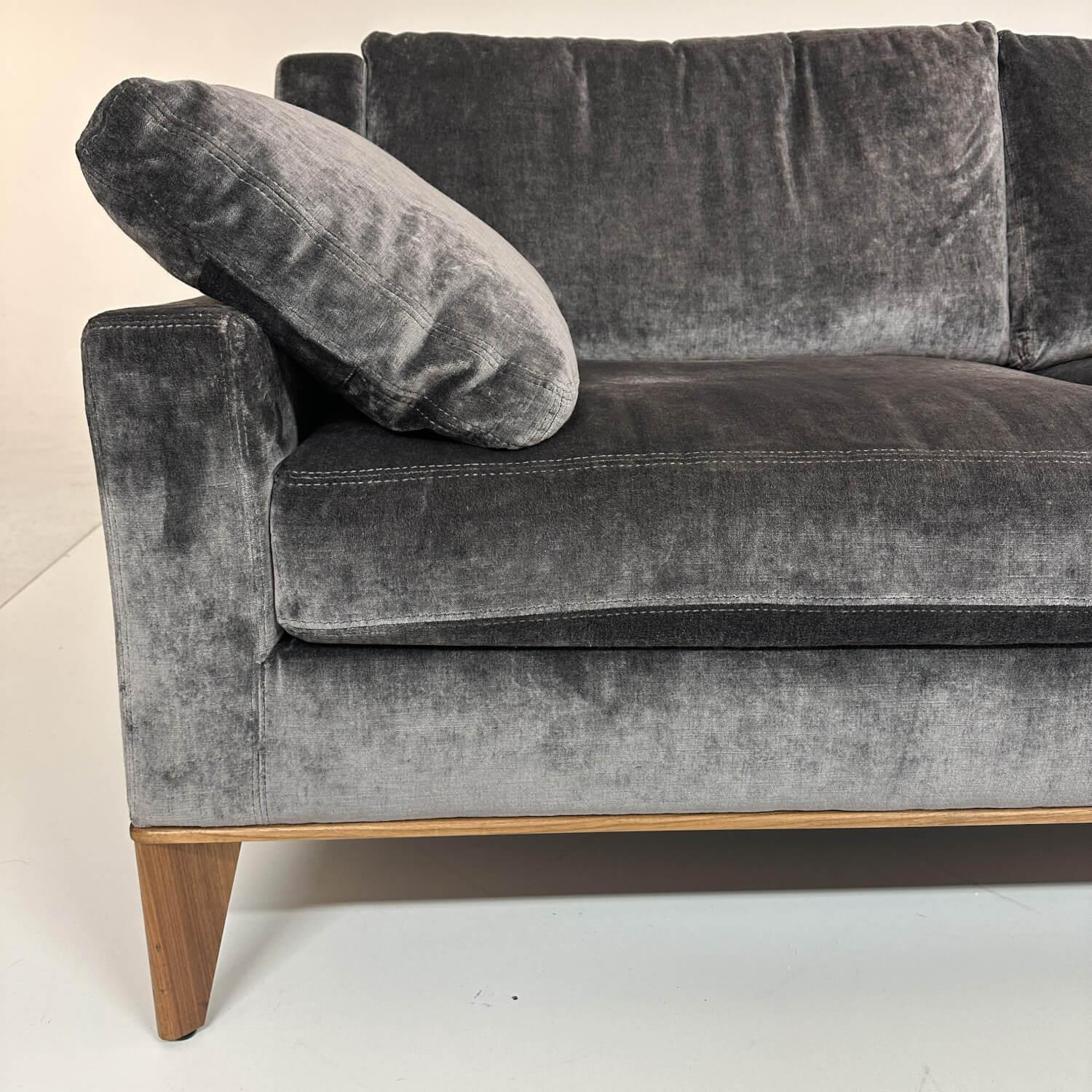 Werther - Sofa Mit Sessel Skagen Bezug Stoff Dark Grey U302K Dunkelgrau Untergestell Nussbaum - 15