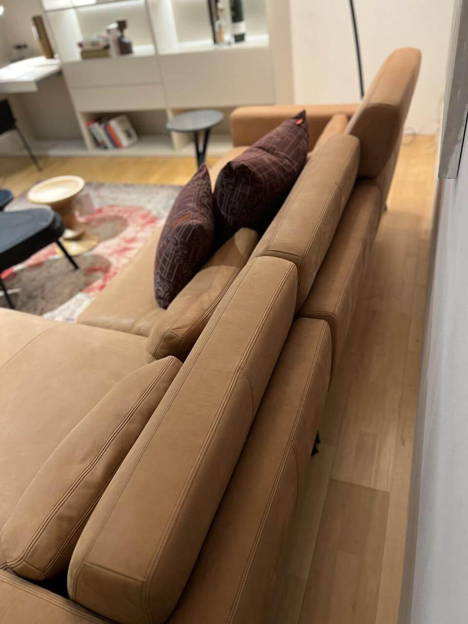 De Sede - Sofa DS 87 Leder 45 Naturale Cuoio Braun Füße Schwarz Beschichtet - 2