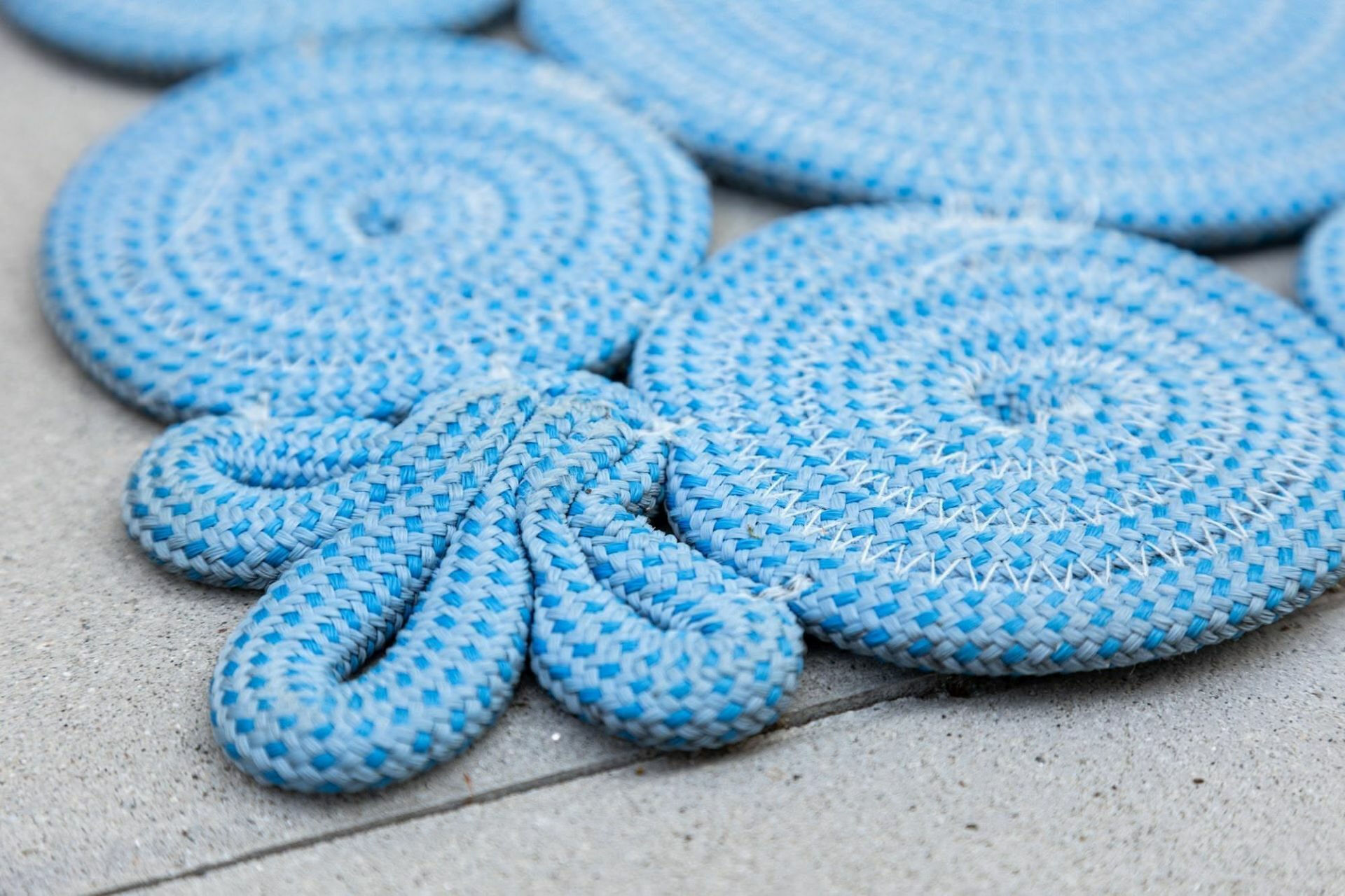 Paola Lenti - Outdoorteppich Spin TASN00B Stoff Fiordaliso Blu Chiaro T9857 Blau 198x198 - 4