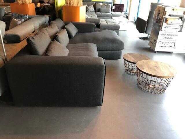 Loft - Ecksofa Loft No.61 Stoff Grau mit 6 Kissen - 3