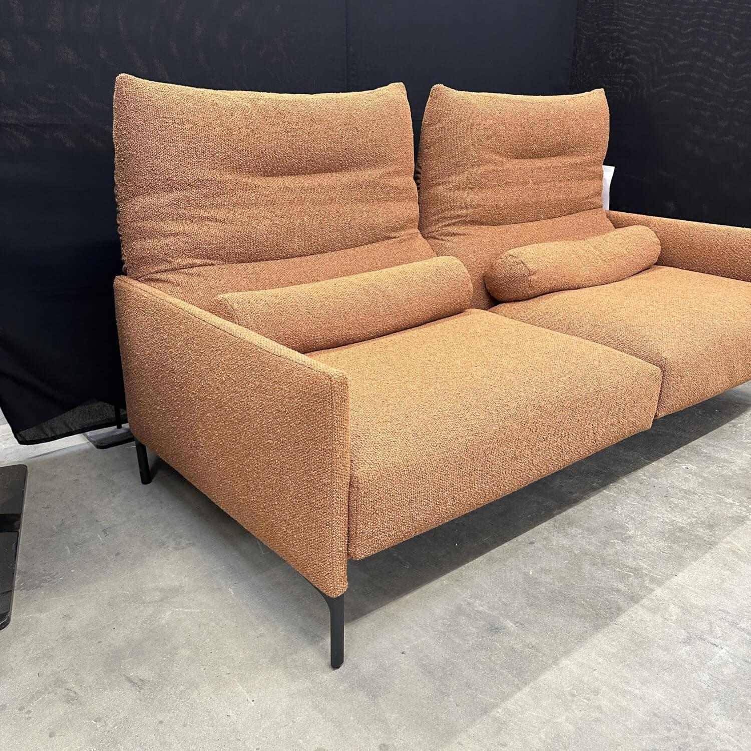 COR - Sofa Avalanche Stoff Rost 8202 Rost Rot Braun Orange Füße F05 Feinstruktur Schwarz Mit Filzgleitern Inklusive 2 Lendenrollen 2080 - 5