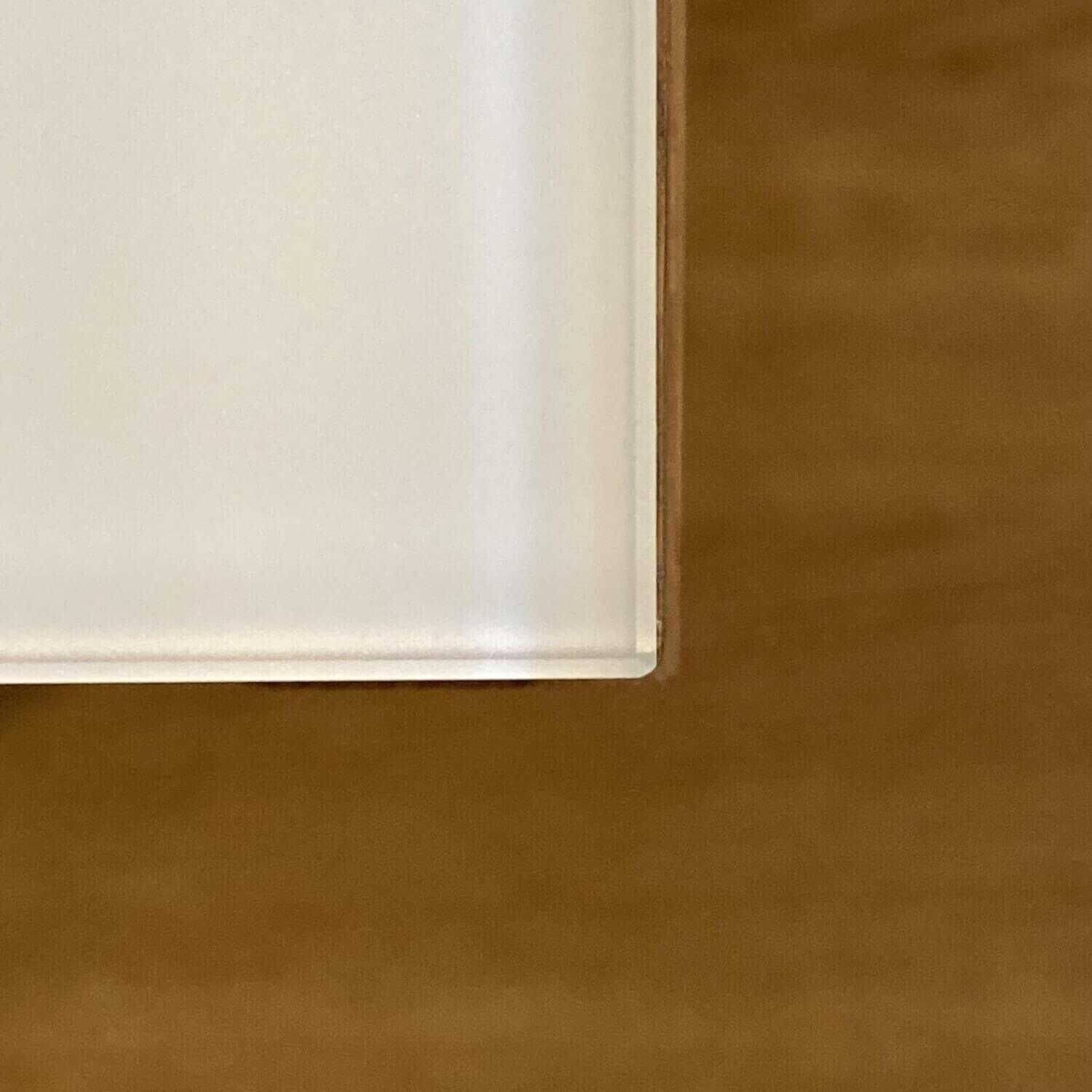 Wohnwand Cubus Eiche Natur Farbglas Matt Weiß mit Medienlage
