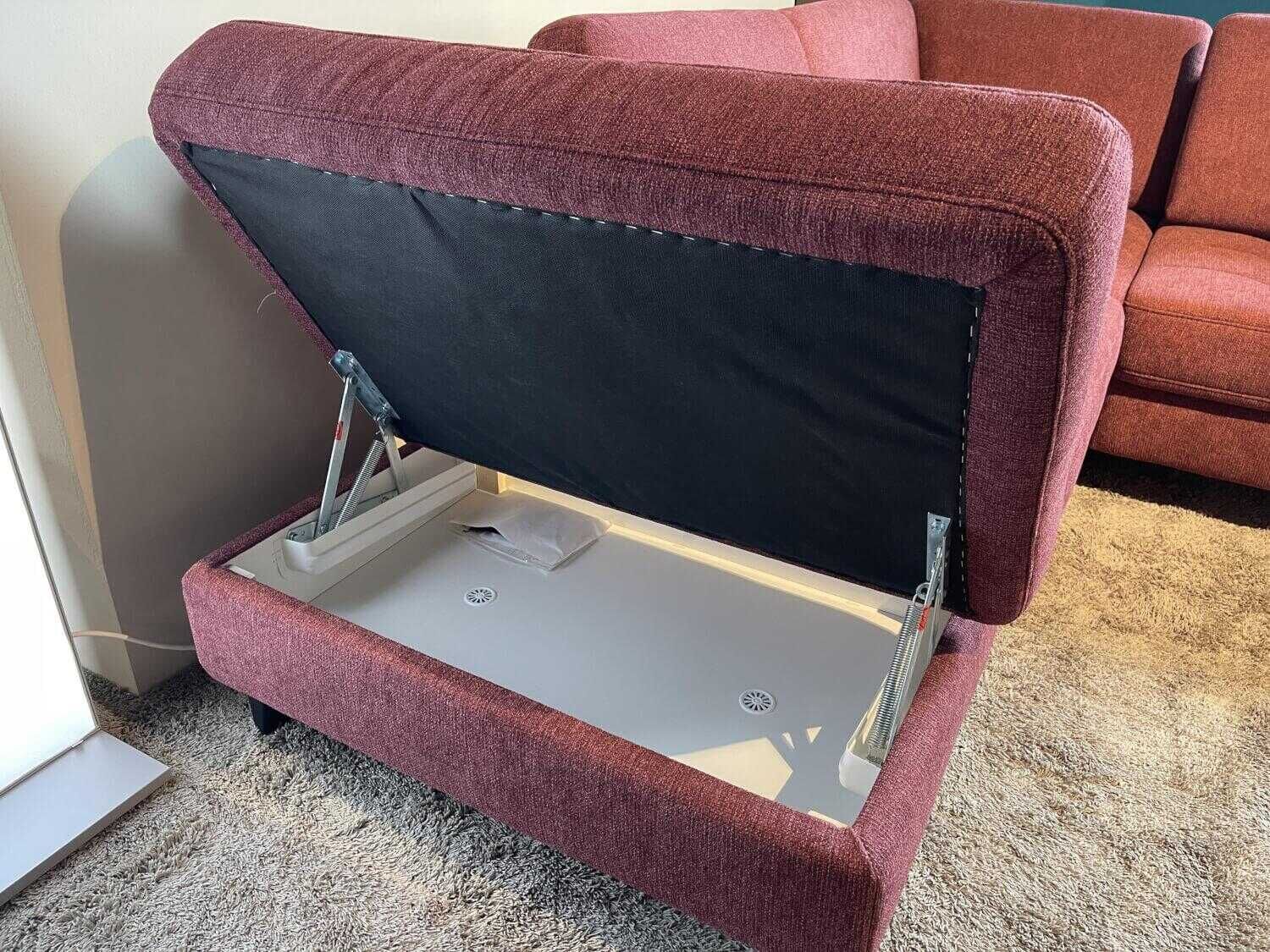 Steinpol - Eckgarnitur Tortona Stoff Amy Marsala 31 PG 12 mit Schlaffunktion - 9