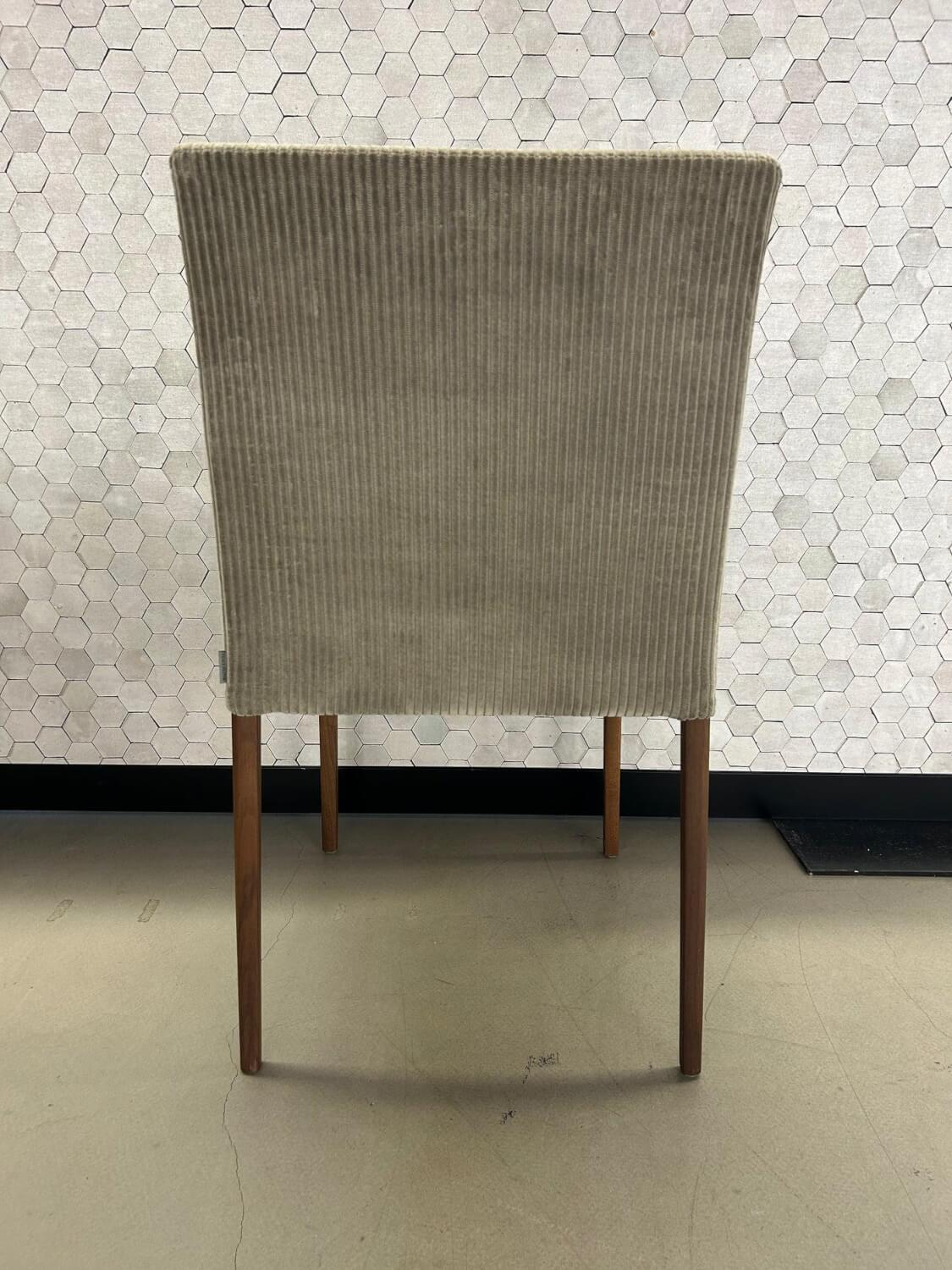 Walter Knoll - 3er-Set Stuhl Jason Lite 1900 Stoff Phlox 243 Grau Braun Gestell Nussbaum Mit Splintanteil Inklusive Filzgleiter - 6