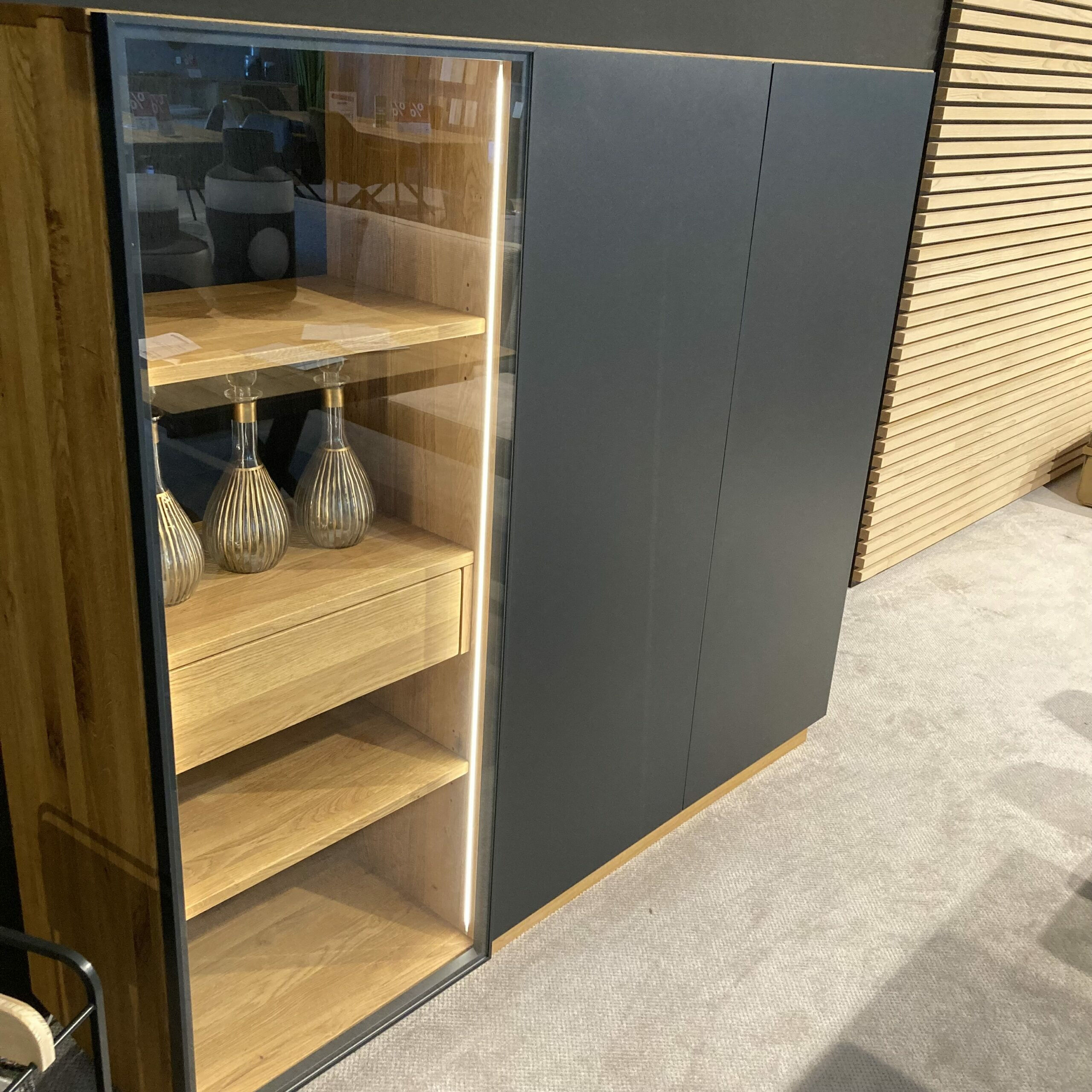 Wimmer - Highboard Weira Rustikale Eiche Metall Schwarzgrau - 2