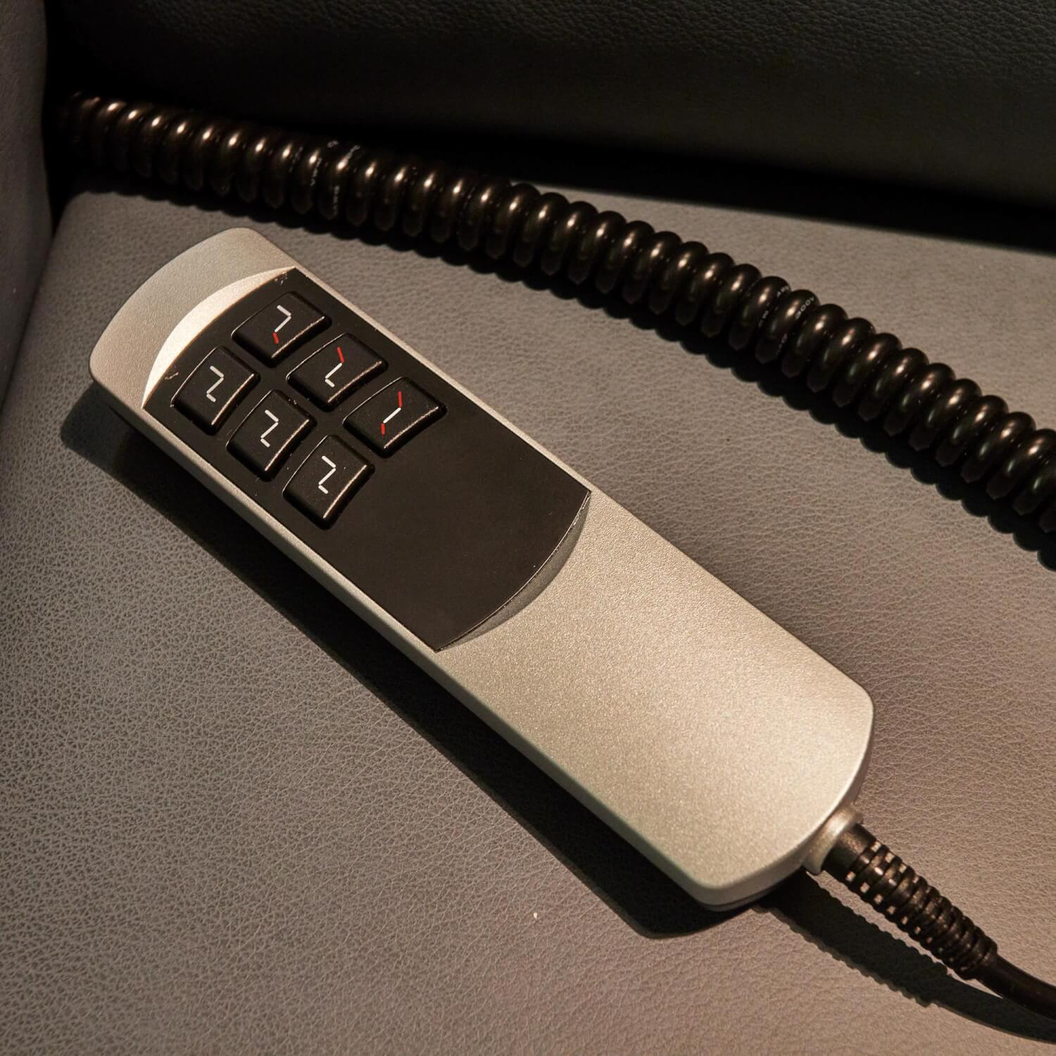 Steinpol - Eckgarnitur Relaxa 6.0 Plus Bezug Leder Longlife Evita Greyblue Füße Chrom Schwarz - 7