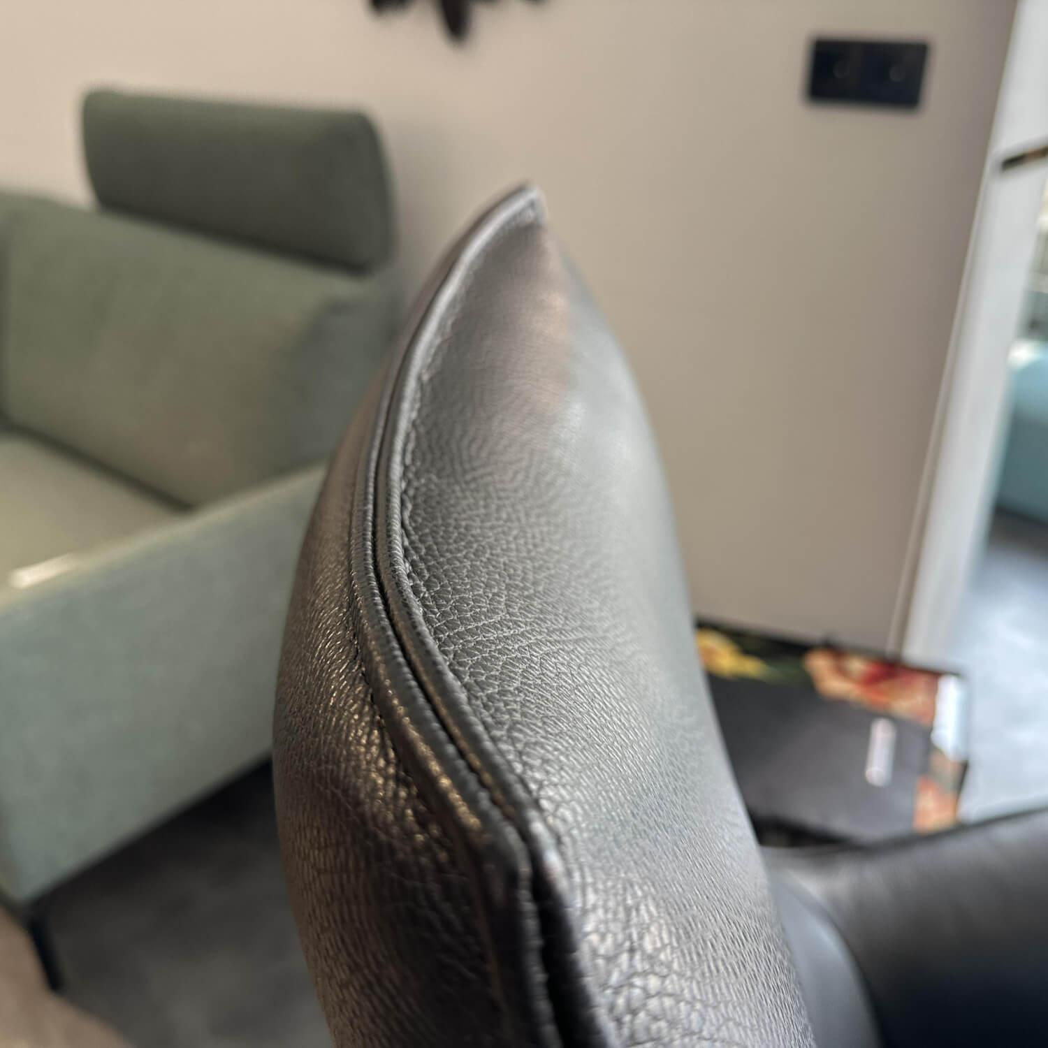 Contur - Relaxsessel Girona TW 089 Leder Semira 5000 Schwarz Gestell Mit Verstellfunktion - 5