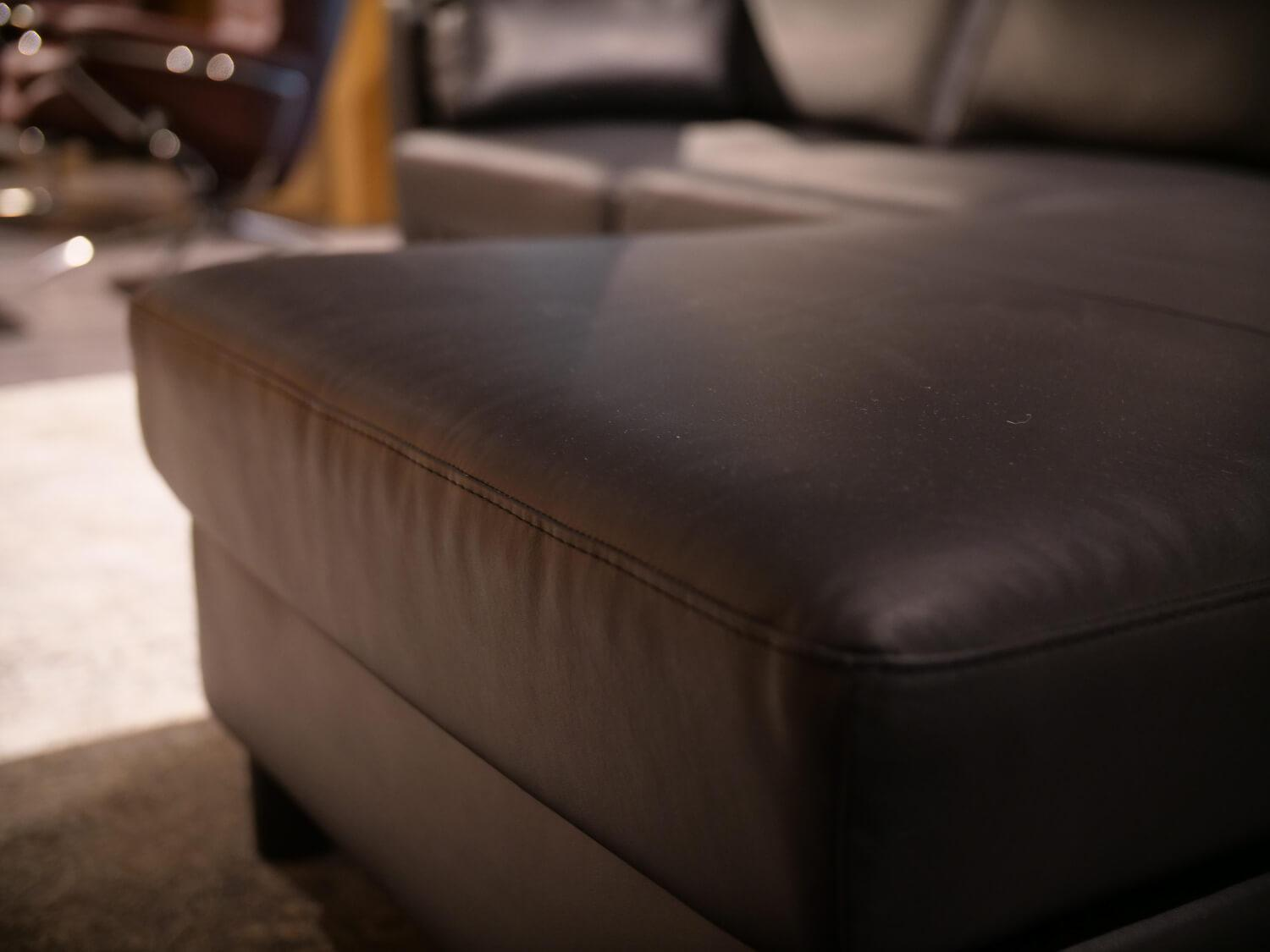 Stressless - Ecksofa Emma Leder 094 Paloma 19 Schwarz Fuß 022 Holz Konisch Schwarz Gebeizt - 7