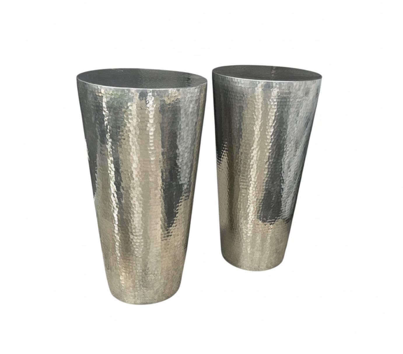 2er Set Beistelltisch Cairo Messing Verzinnt Handgehämmert Baxter - 2er Set Beistelltisch Cairo Messing Verzinnt Handgehämmert - 1