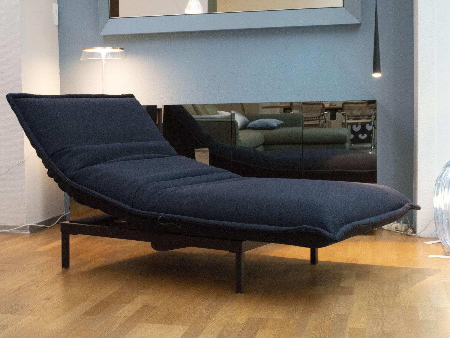 Rolf Benz - Sofa Nova 340-14 Longchair Stoff 28.405 Schwarzblau - 4
