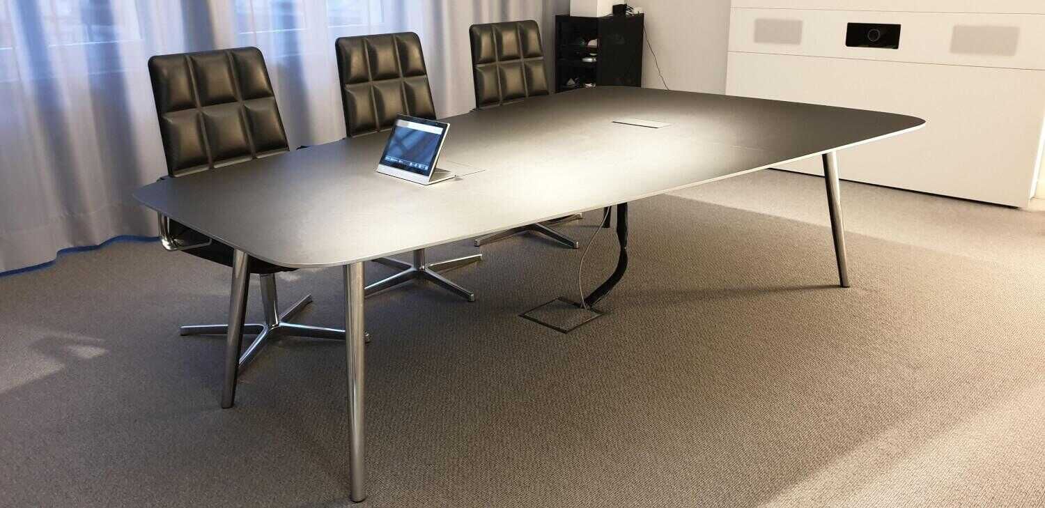 Walter Knoll - Konferenztisch Keypiece Kunststoff Schwarz Füße Aluminium - 2