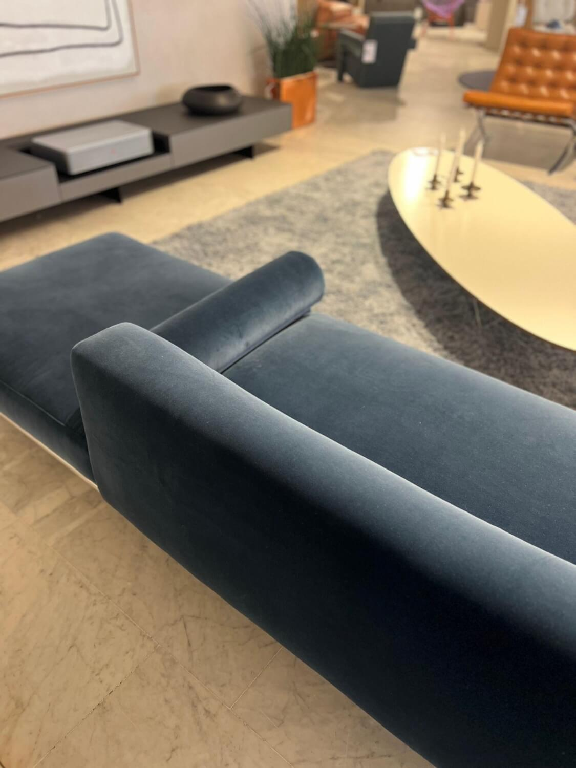 Knoll International - Wohnlandschaft Matic Stoff Iseo Blau (08) T-Naht Gestell Aluminium Glänzend - 3