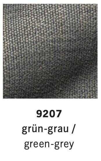 Ecksofa Conseta Stoff 9207 Grün-Grau Luftzellenstäbchen Schmalfuß Verchromt