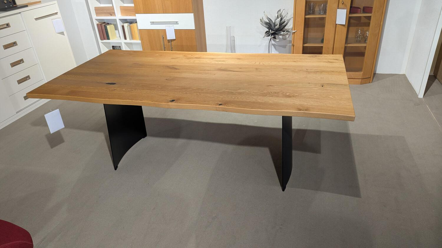 Niehoff - Esstisch Tree Top Eiche Massiv Gebürstet Geölt Gestell Stahlwange Pulverbeschichtet - 4