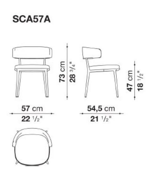 B&B Italia - 8er-Set Stuhl Caratos H73 Leder Gamma Tortora 1226280 Gestell Bernseteinfarben Lackiert - 3