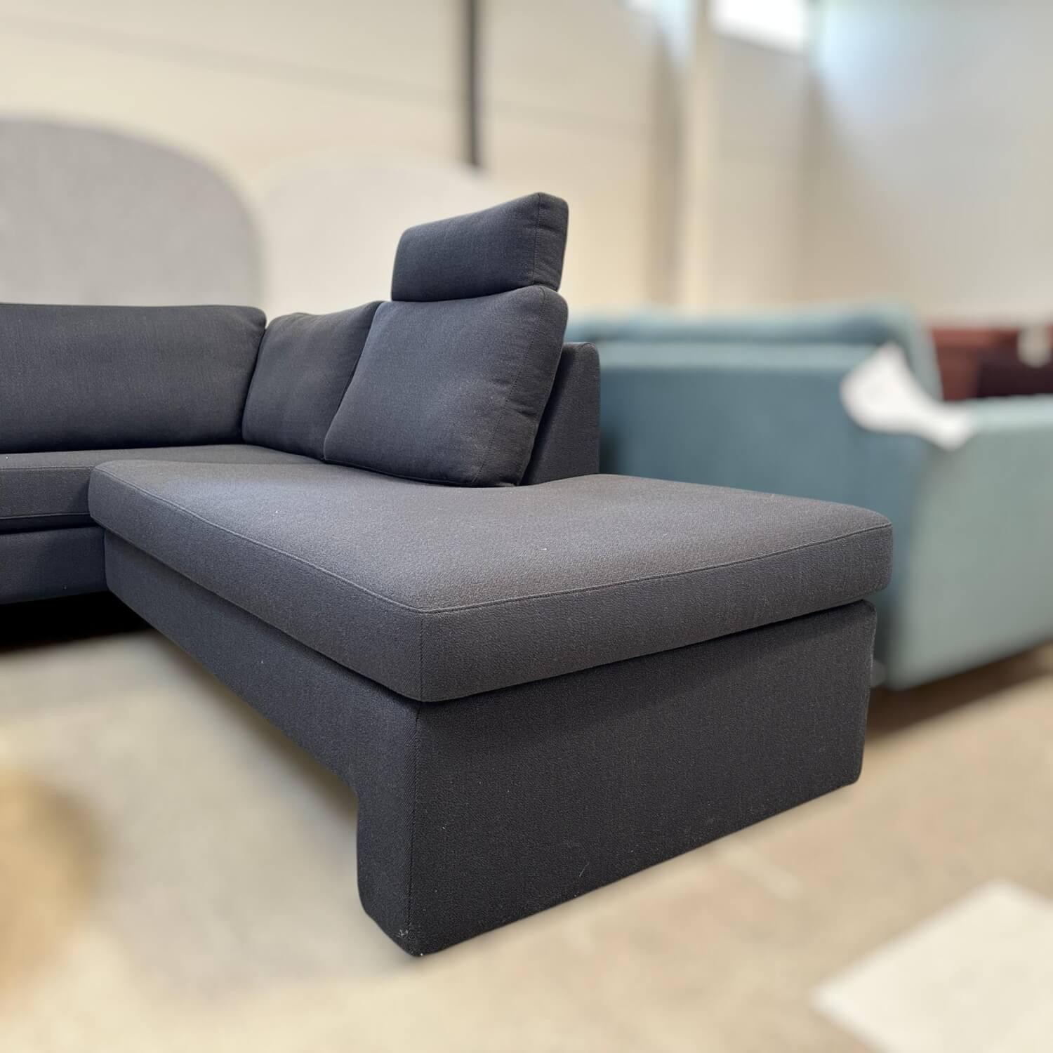 COR - Ecksofa Conseta Stoff 9168 Anthrazit Gestell Anthrazit Mit Stoff Bezogen Mit Kissen Und Kopfstütze - 4